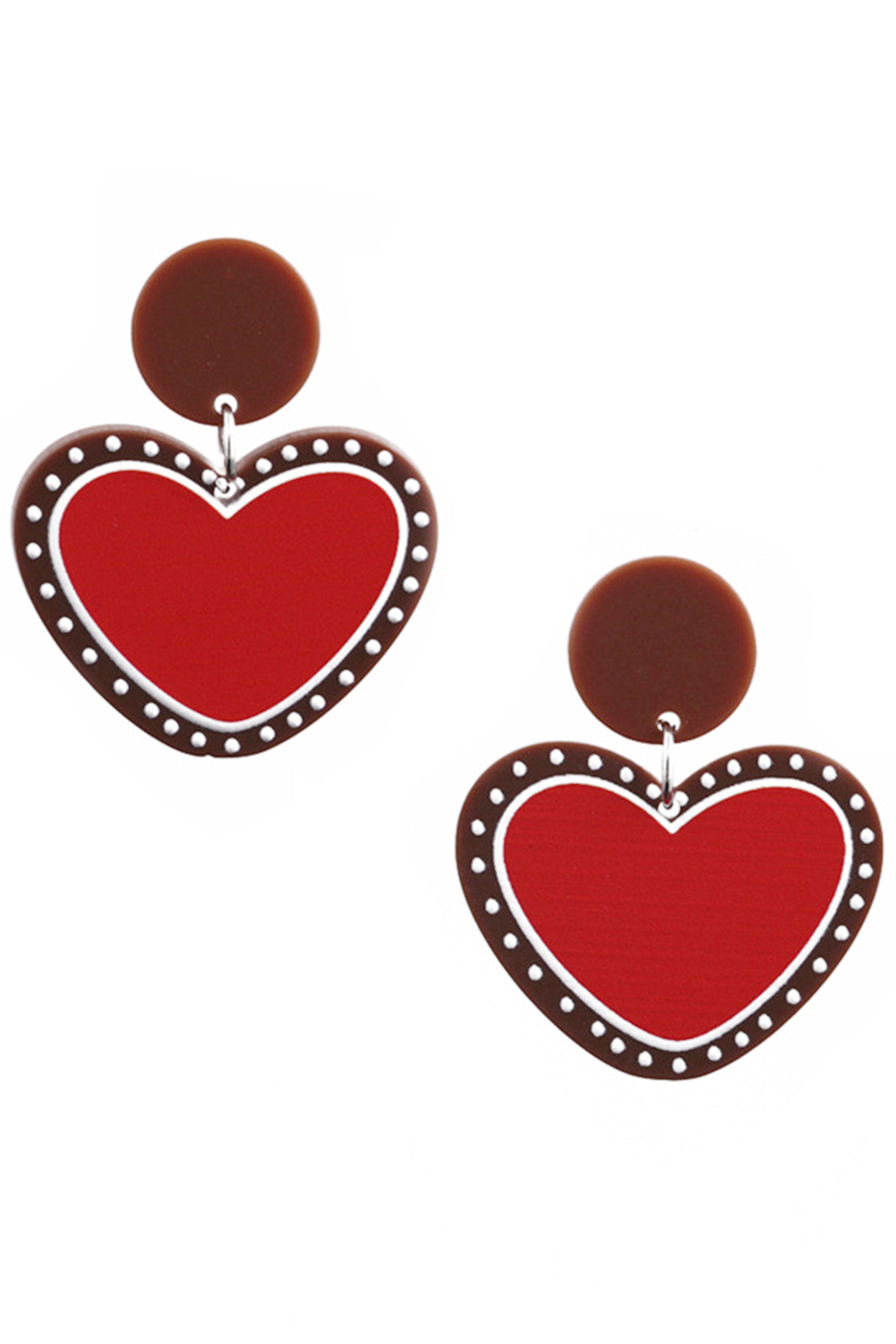 Heart Acrylic Earrings E5106