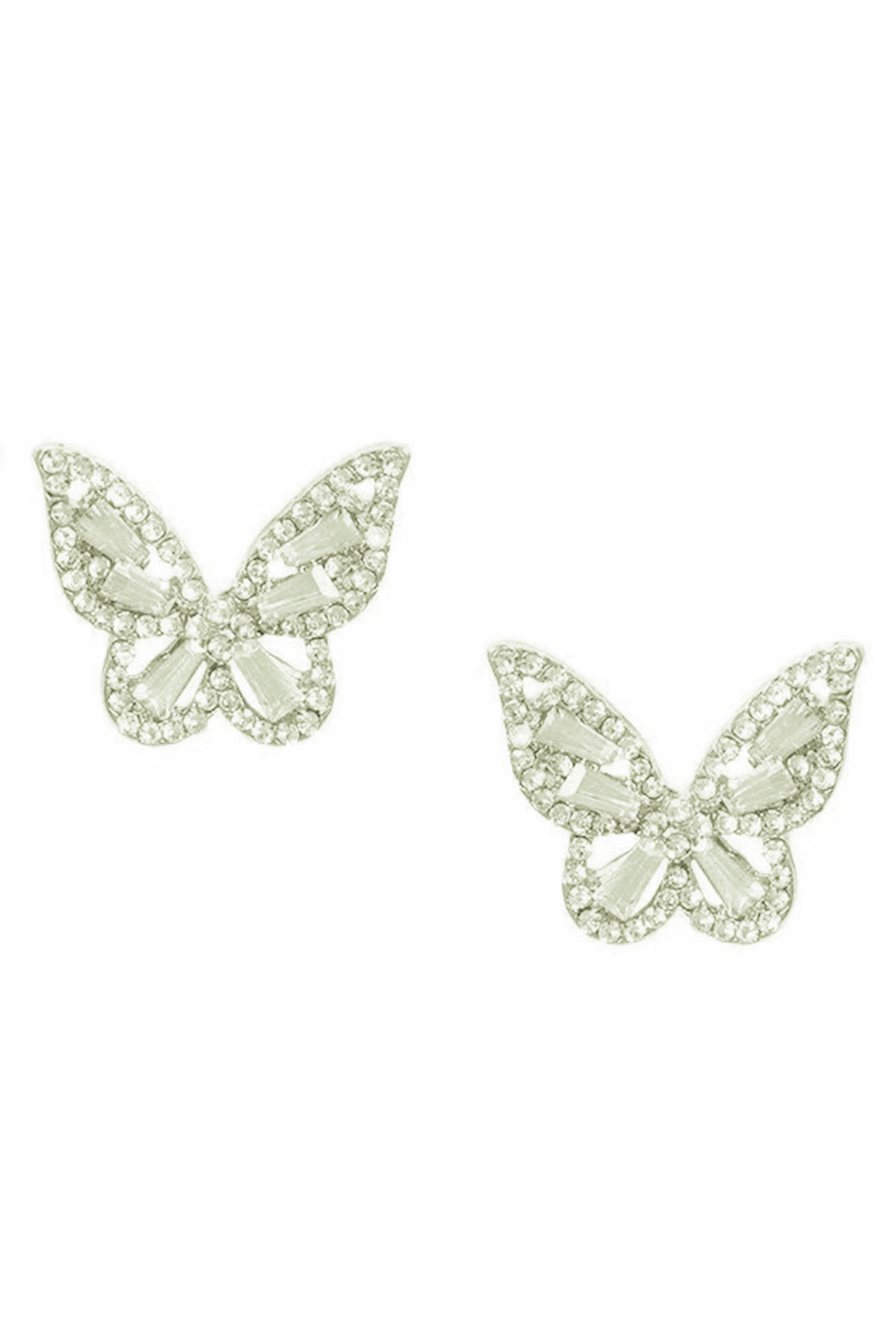 Butterfly Rhinestone Stud Earrings E5211