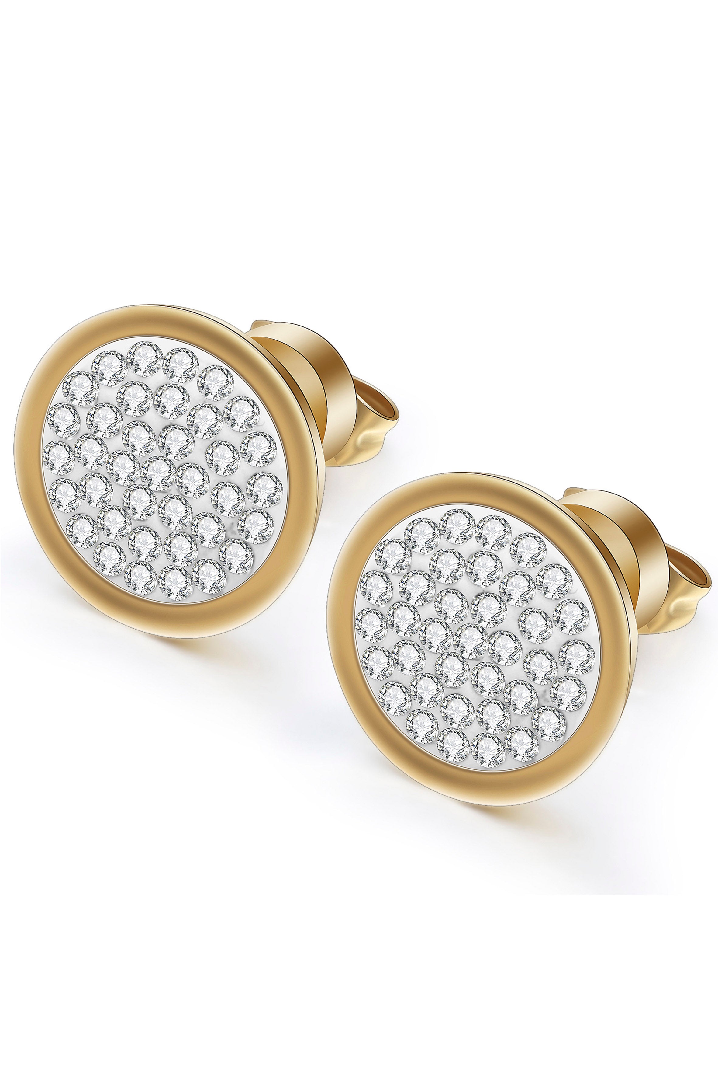 Rhinestone Stainless Steel Stud Earrings E5244