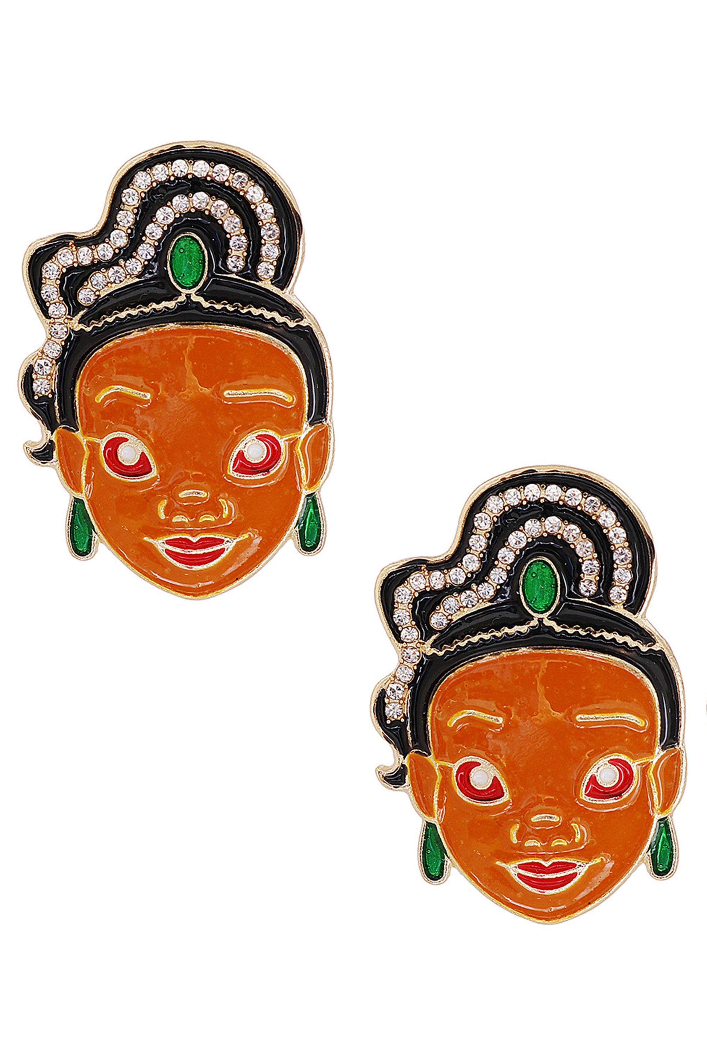 Queen Rhinestone Stud Earrings E5390