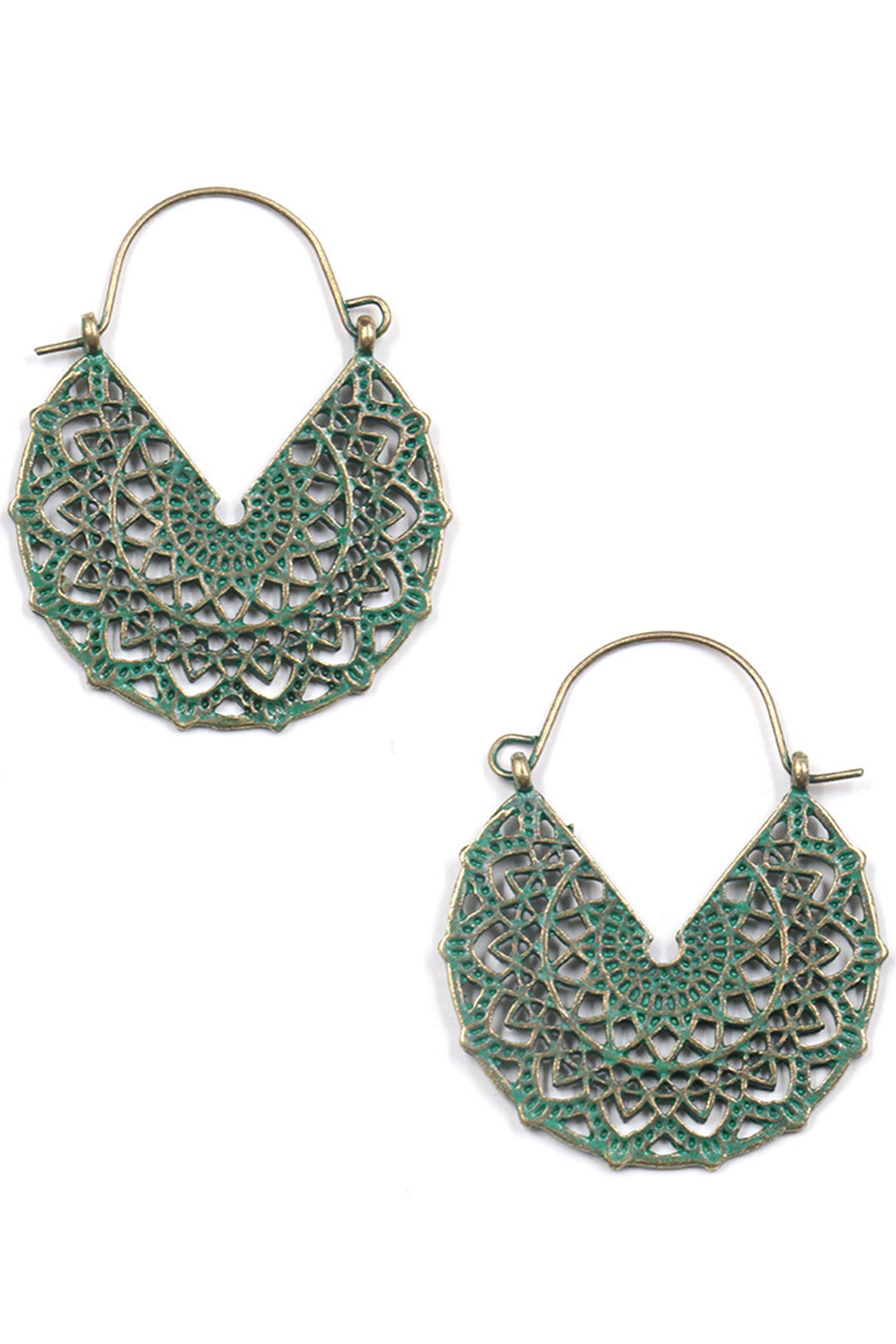 Hollow Floral Alloy Earrings E5487