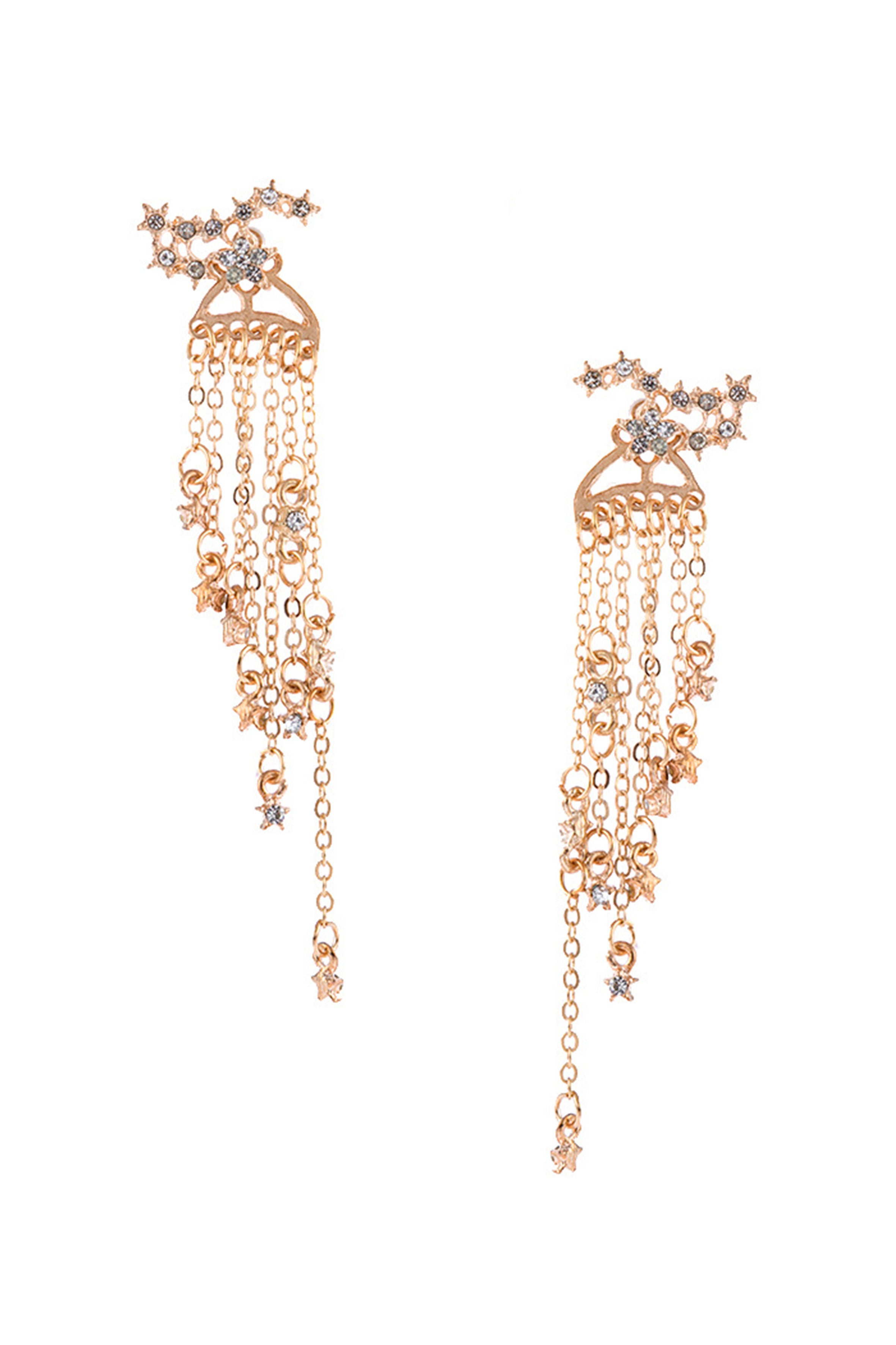 Star Tassel Rhinestone Earrings E5496