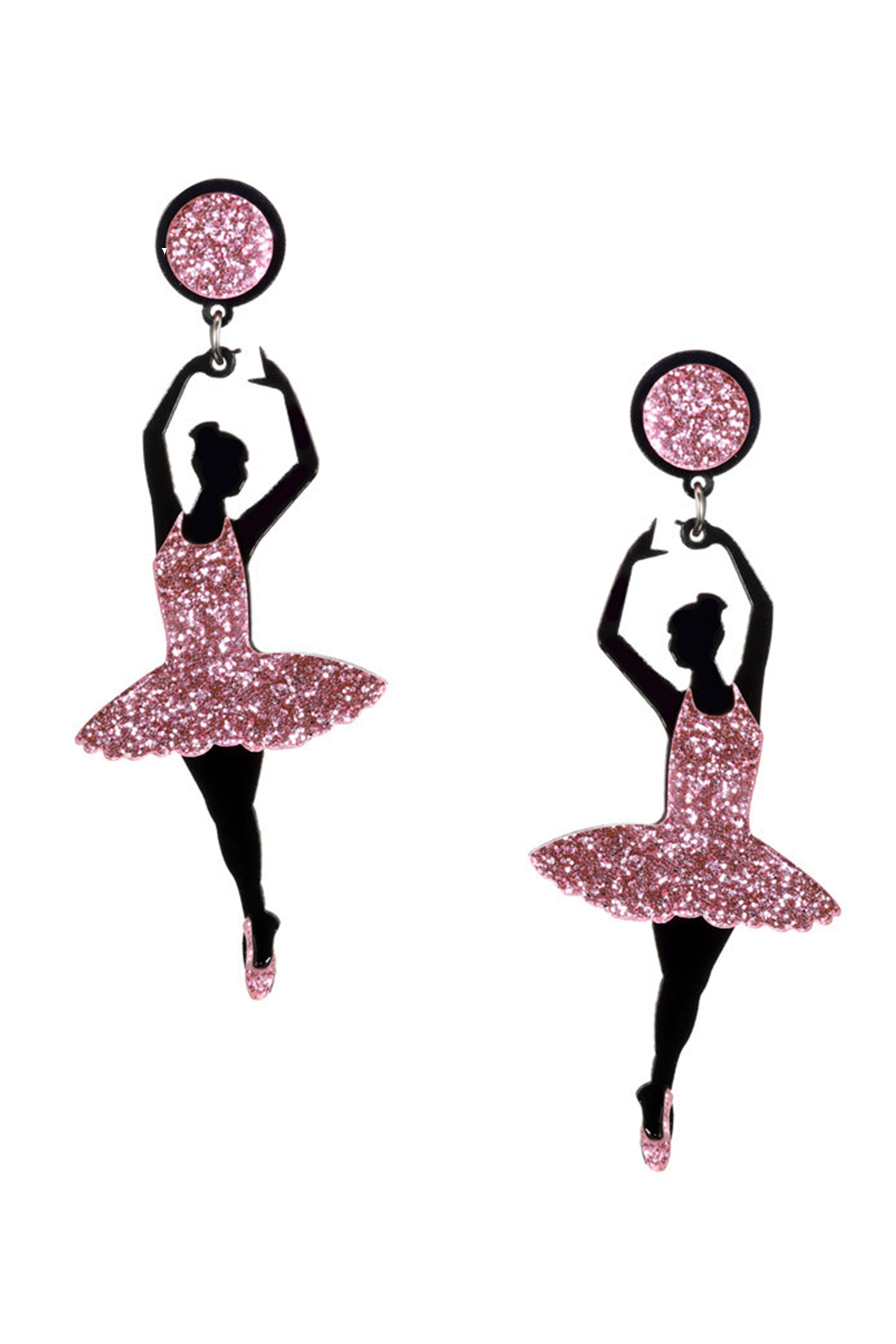 Ballet Dancer Acrylic Earrings E5528