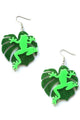 Frog Leaf Acrylic Earrings E5537