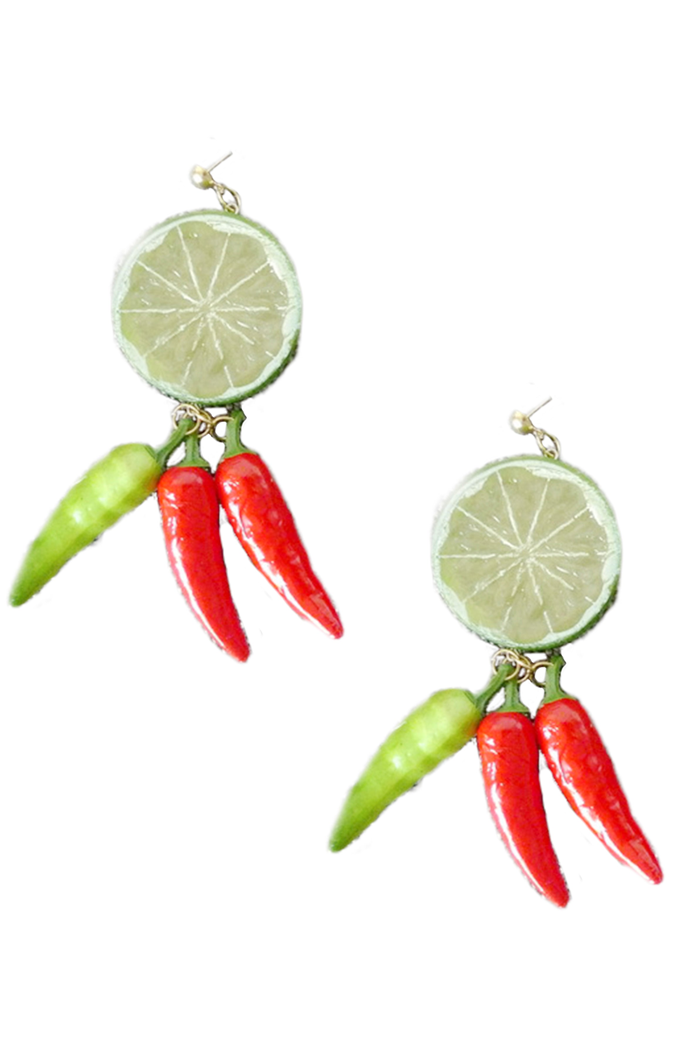 Lemon Peppers Acrylic Earrings E5547