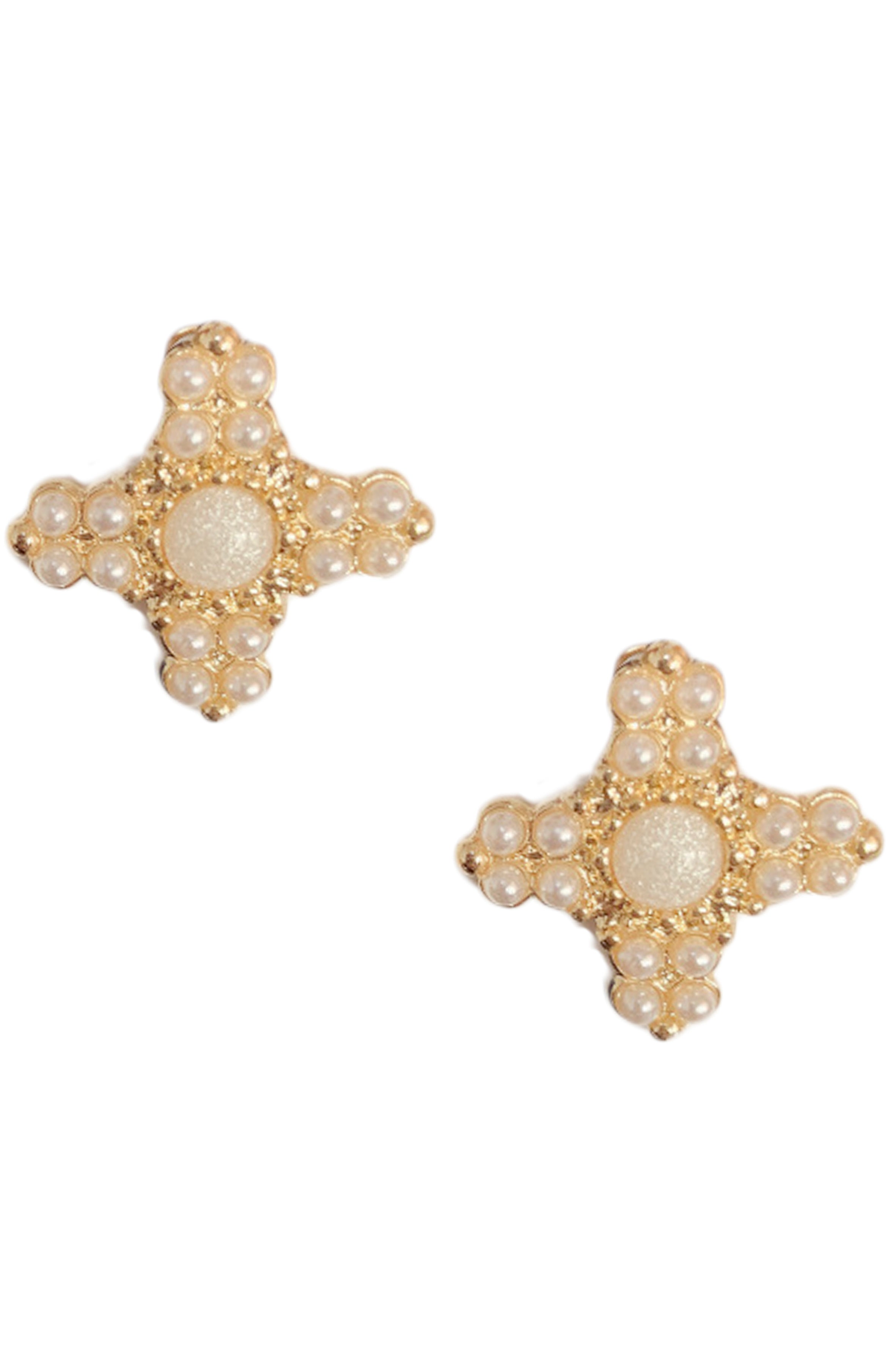 Pendientes de perlas cruzadas E5566