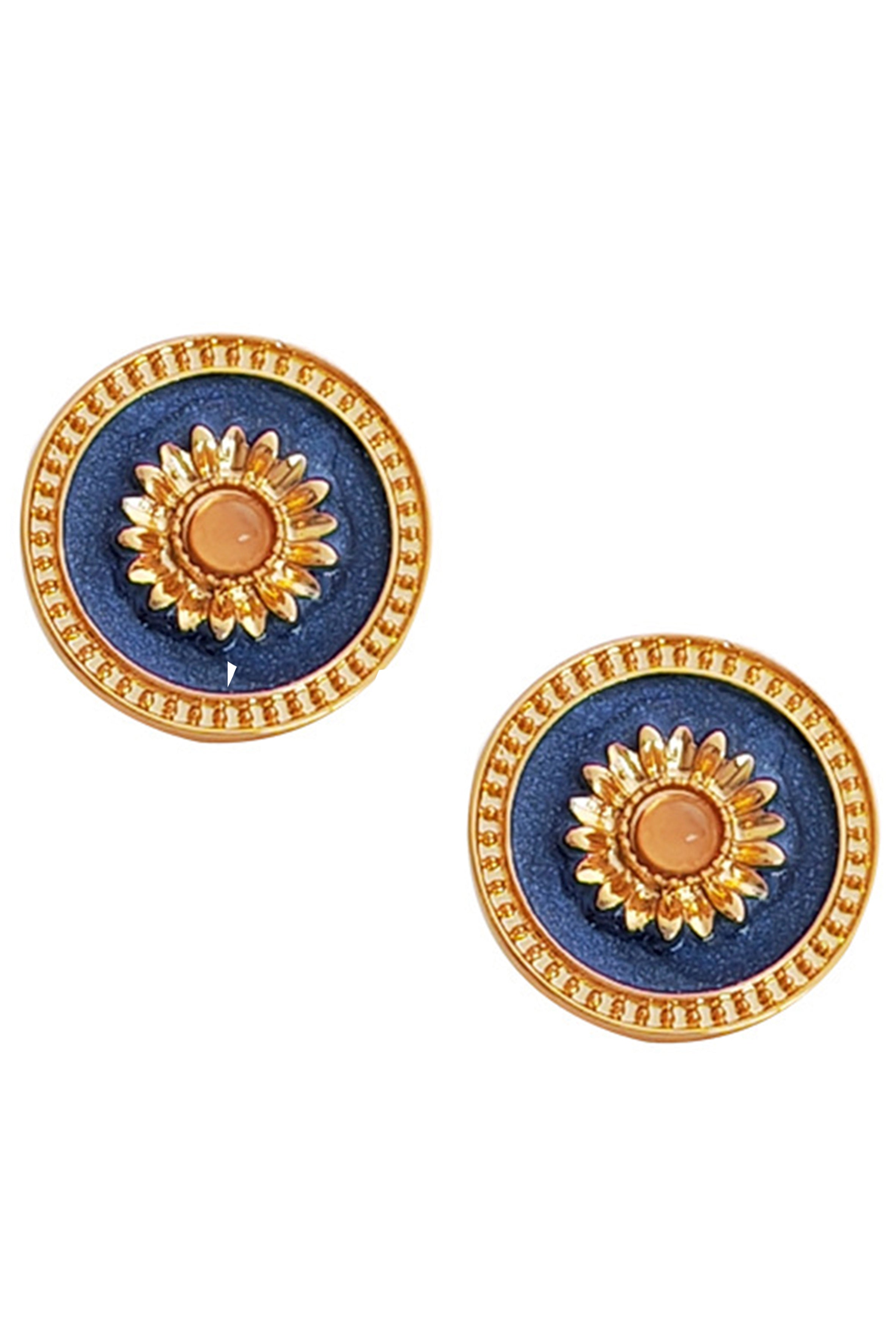 Sunflower Rhinestone Alloy Stud Earrings E5567