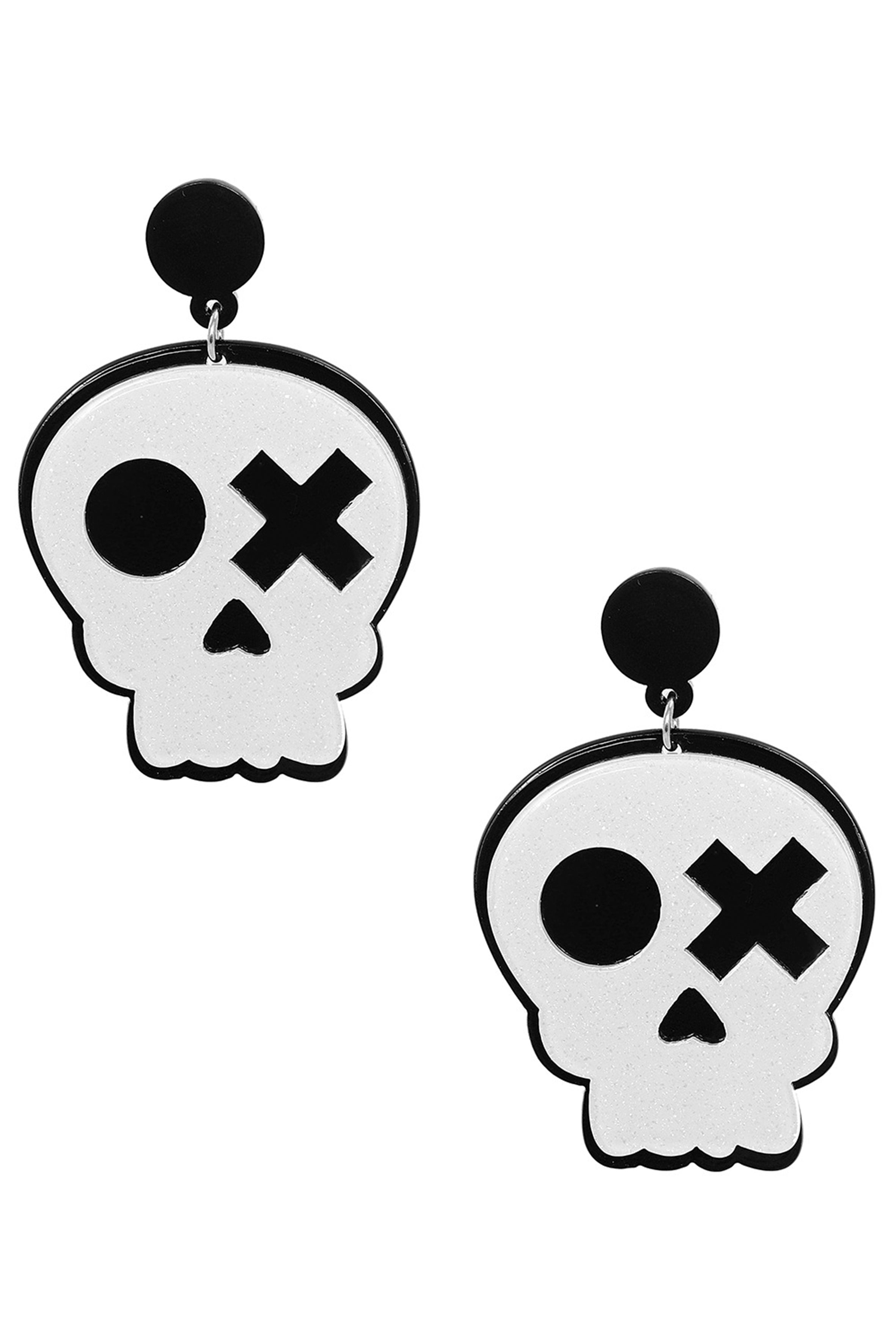 Skull Acrylic Earrings E5768