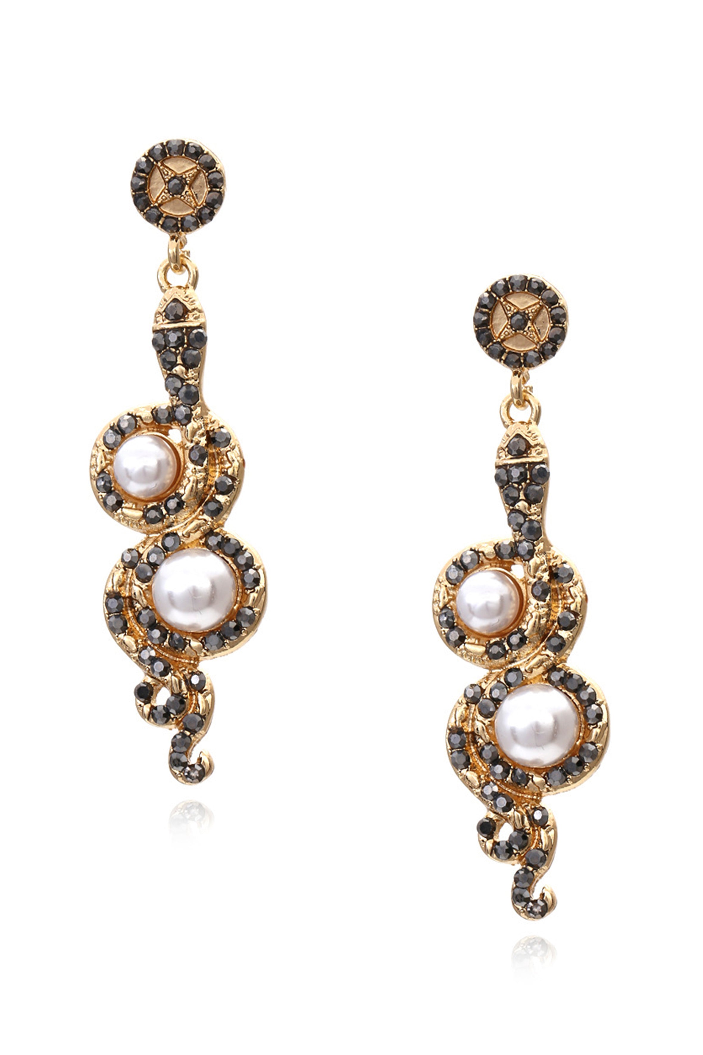 Snake Rhinestone Earrings E5781