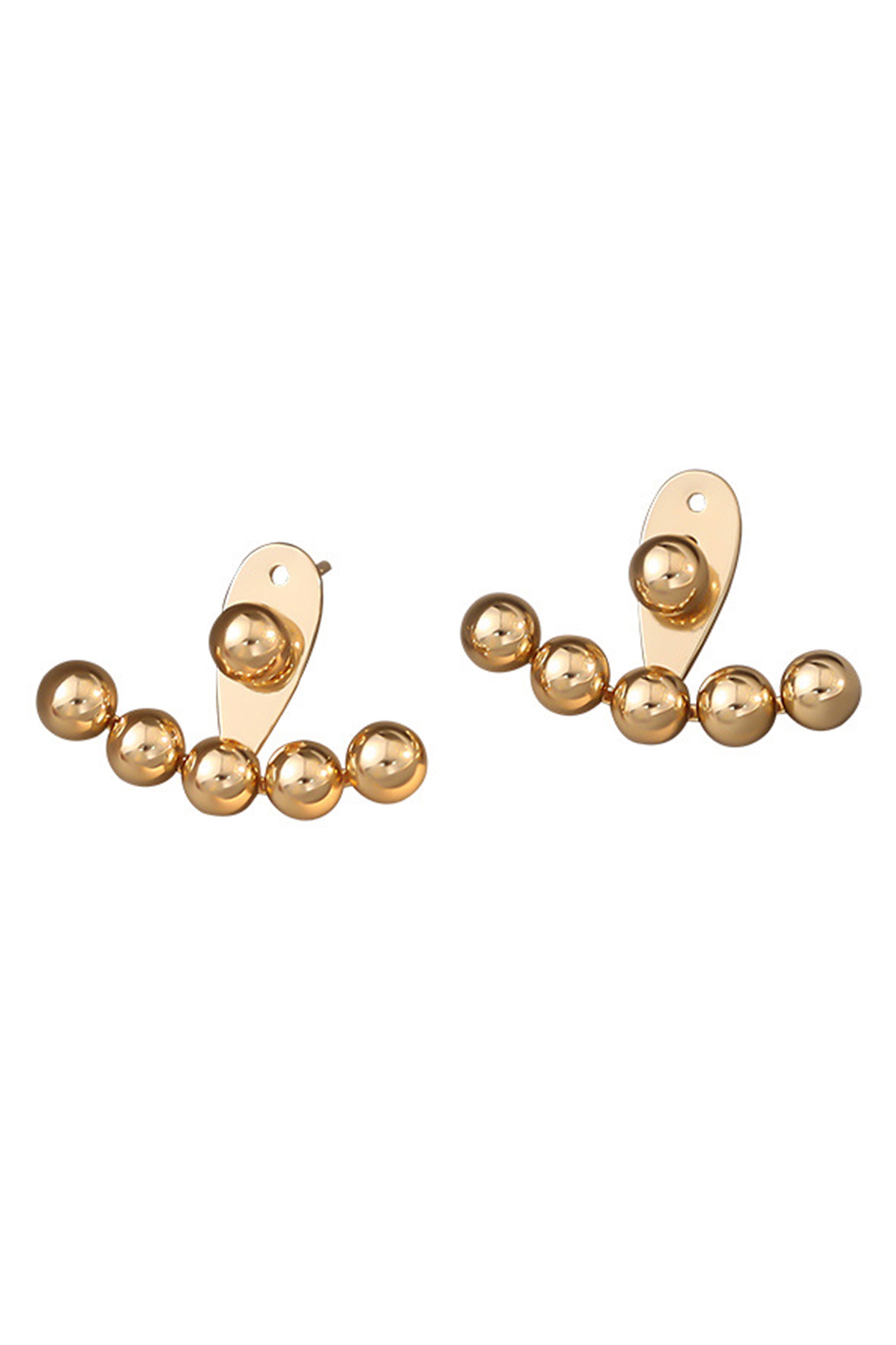 Pendientes de acero inoxidable con forma de frijoles E5782