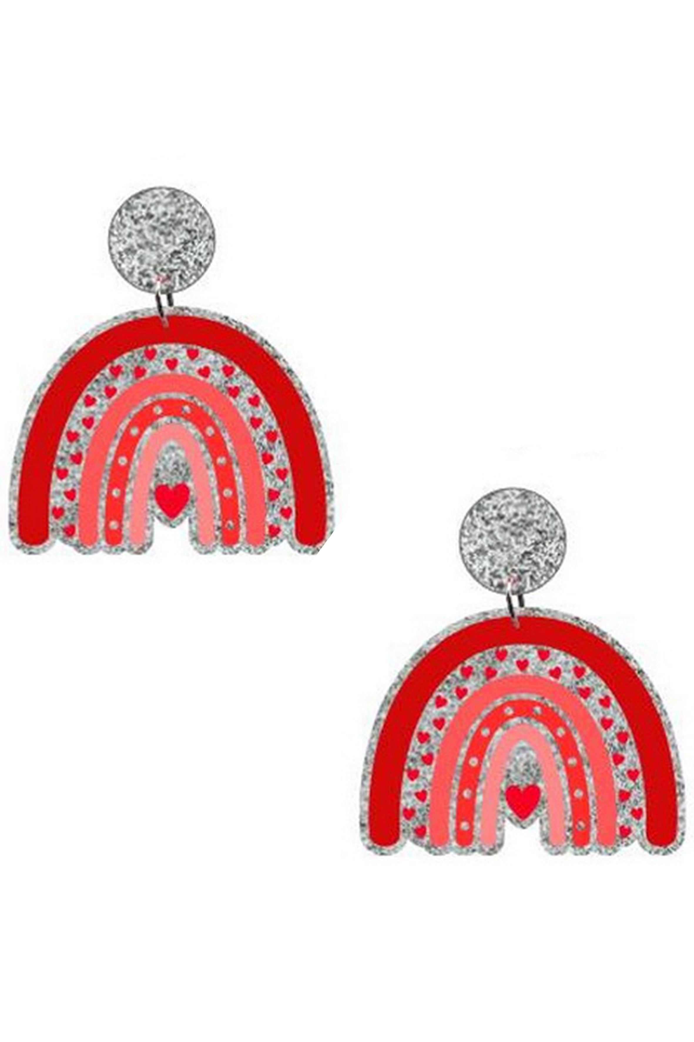 Pendientes acrílicos arcoiris E5821