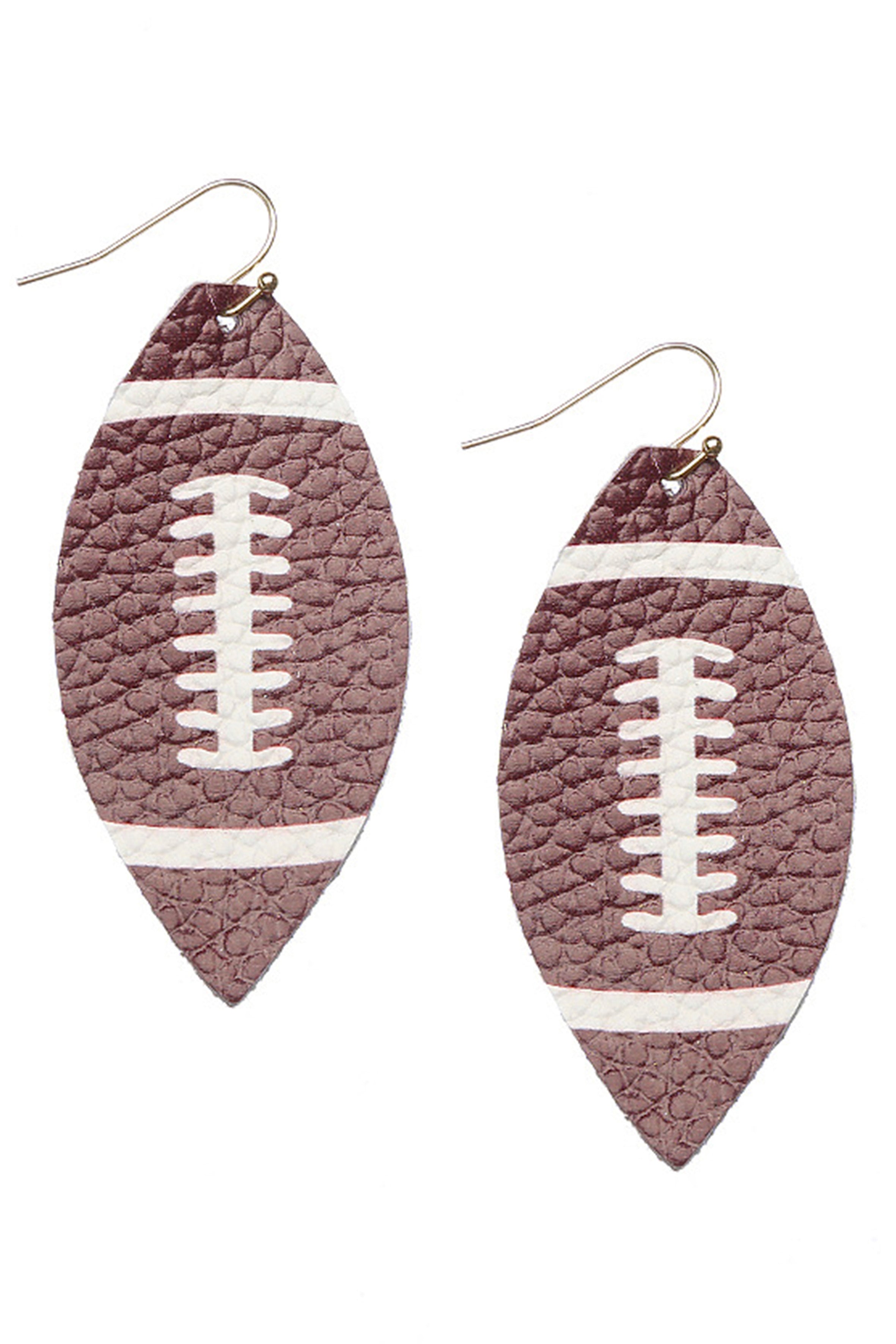 Pendientes de cuero con motivo de fútbol E5842