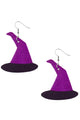 Witch Hat Leather Earrings E5847
