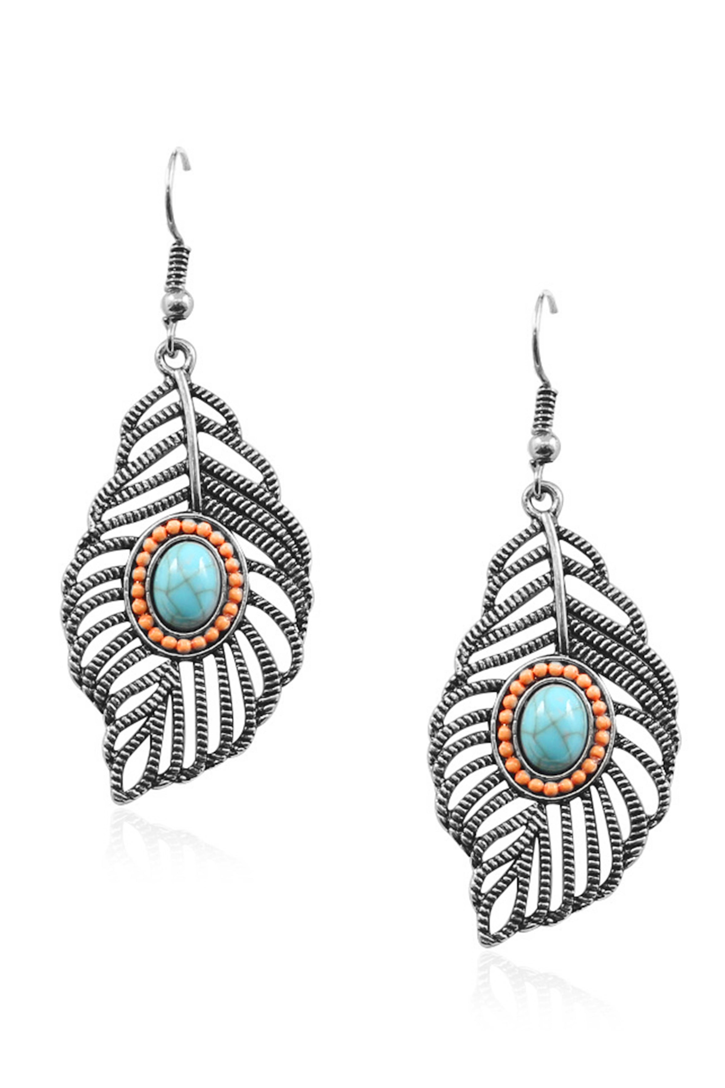 Feather Alloy Earrings E5853