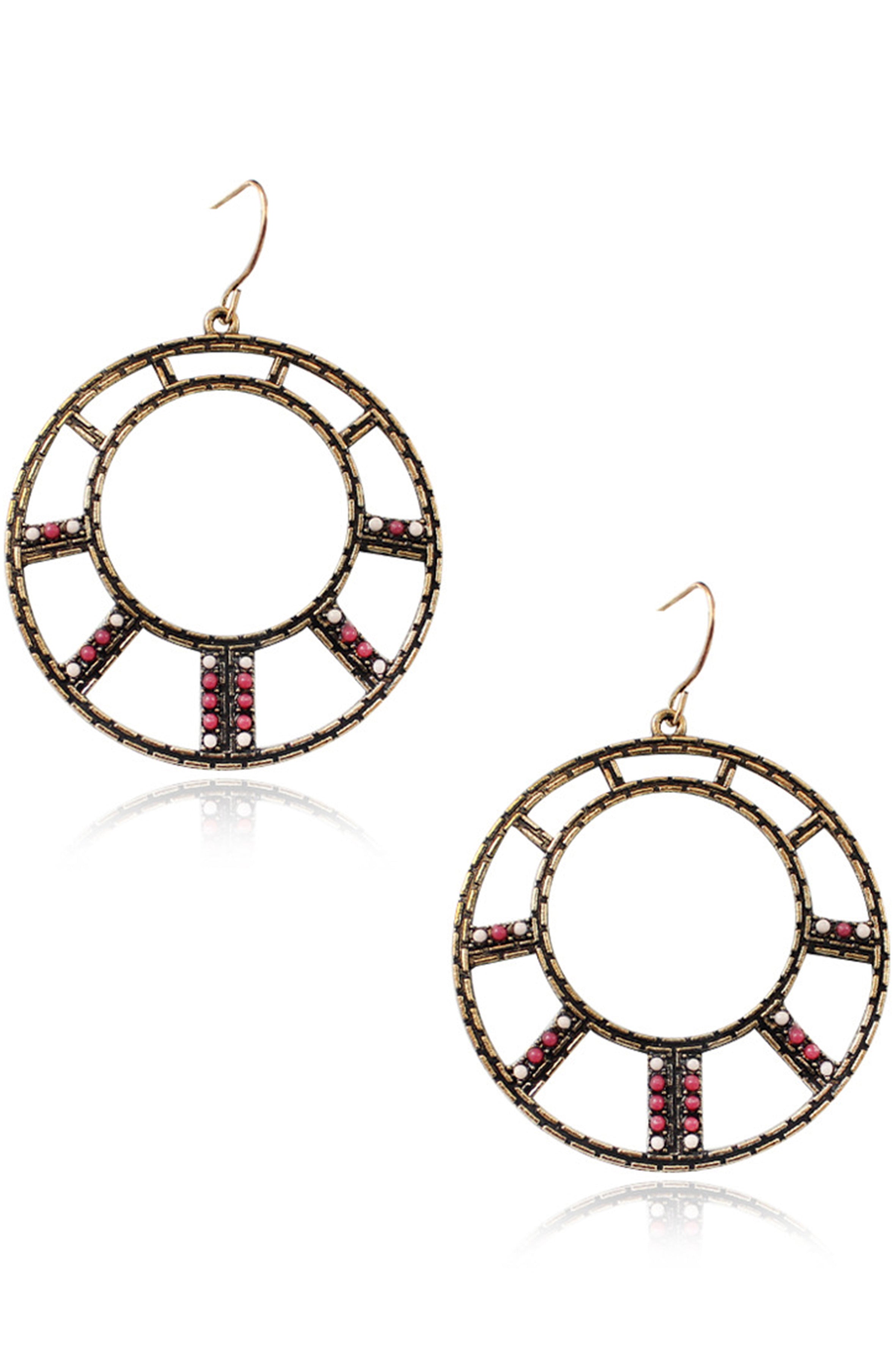 Circle Alloy Earrings E5859