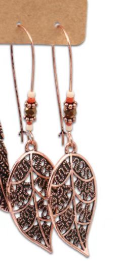 Leaf Shaped Alloy Earrings E5865