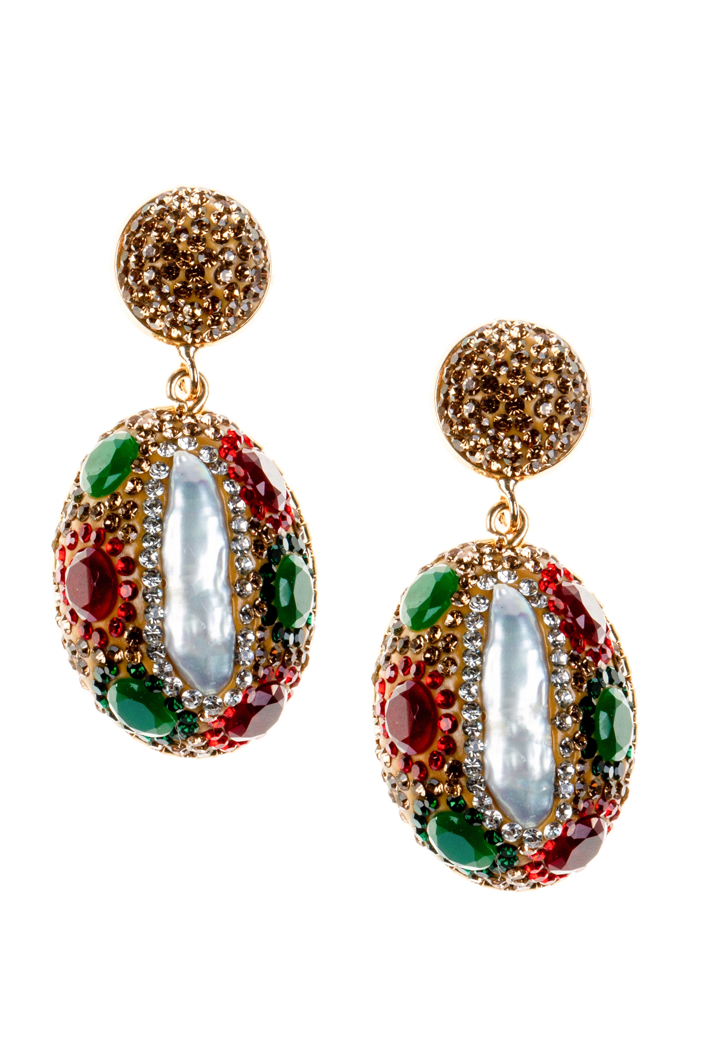 Irregular Freshwater Pearl Stone Earrings E5872