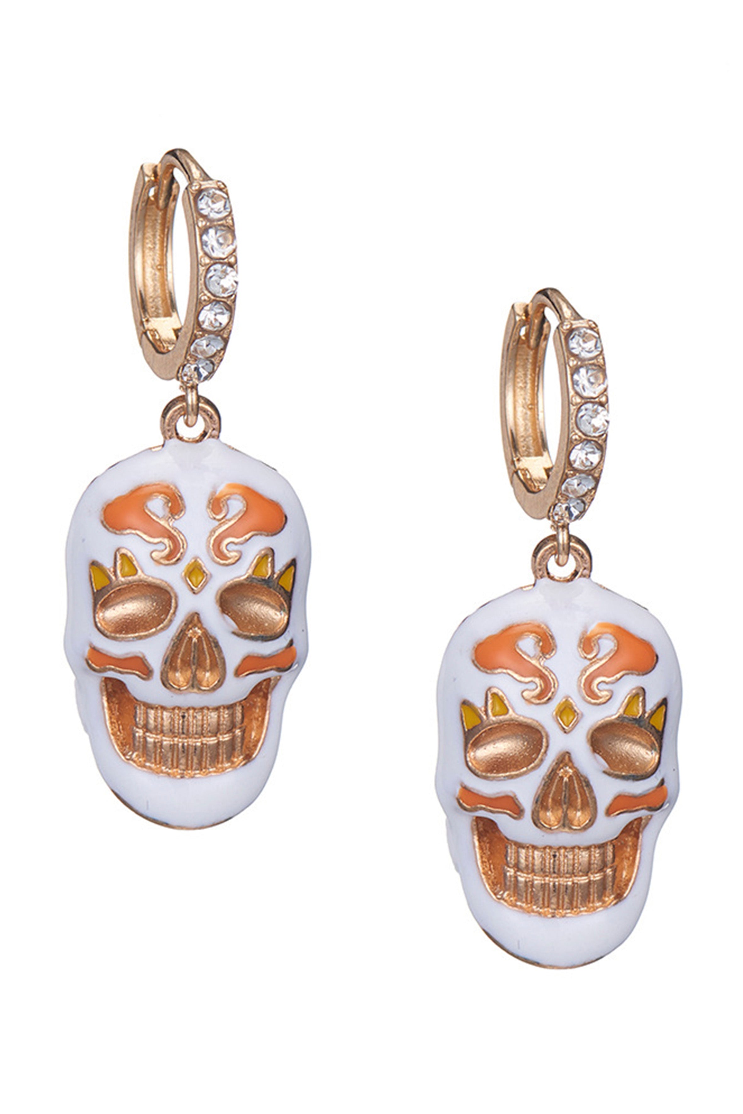 Pendientes de aleación con forma de calavera E5933