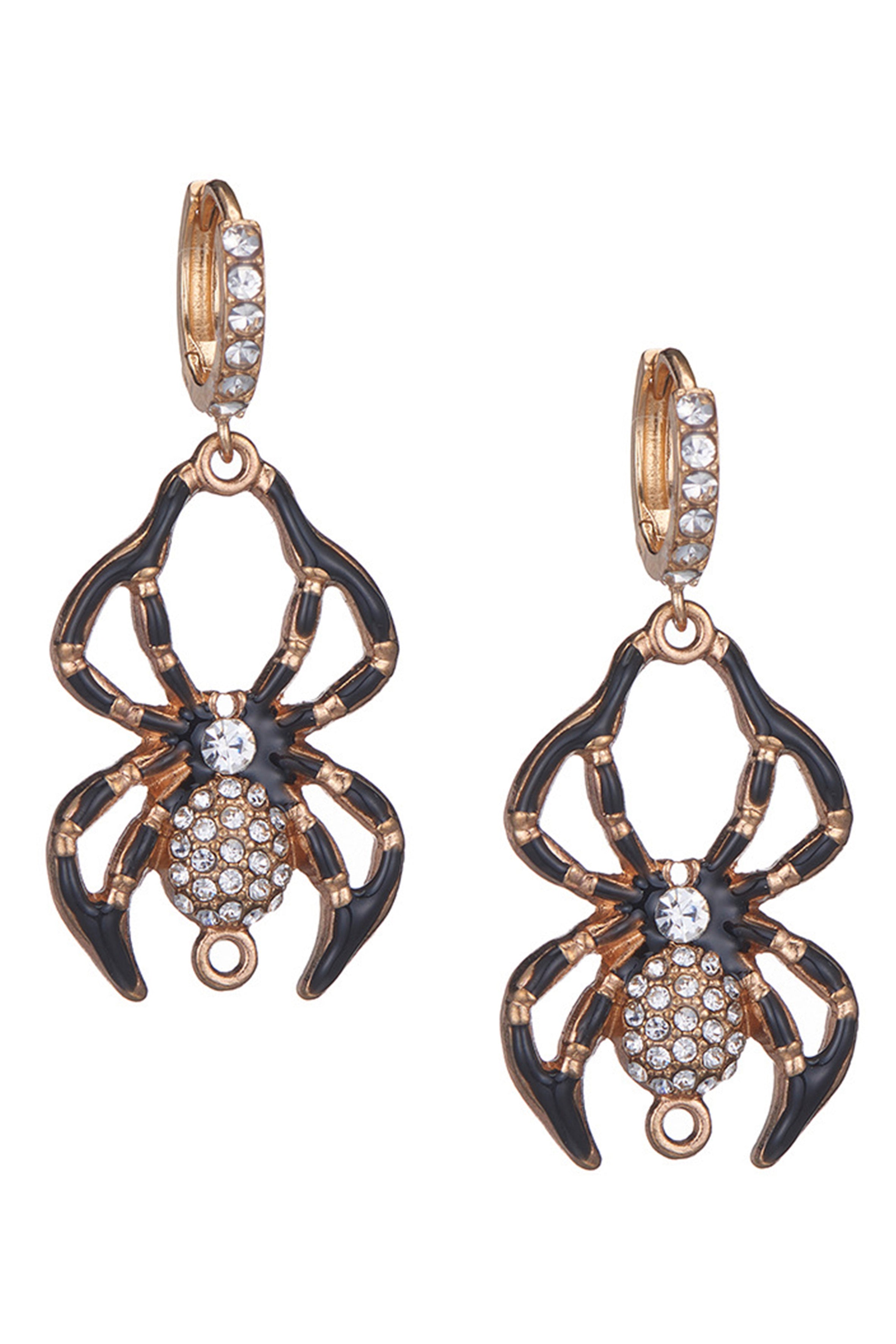 Pendientes de araña con diamantes de imitación E5935