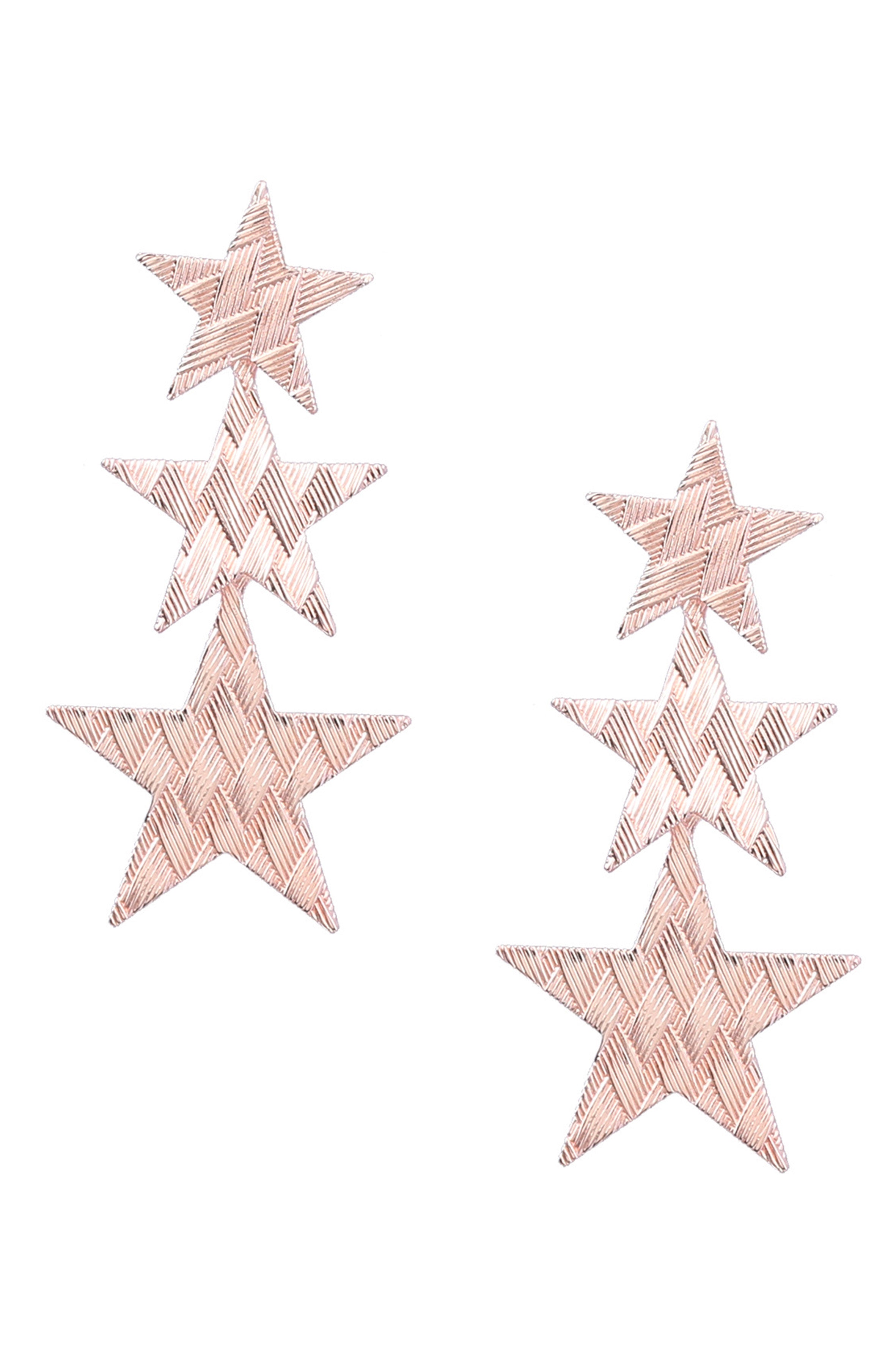 Pendientes de aleación con cadena de estrellas E5966