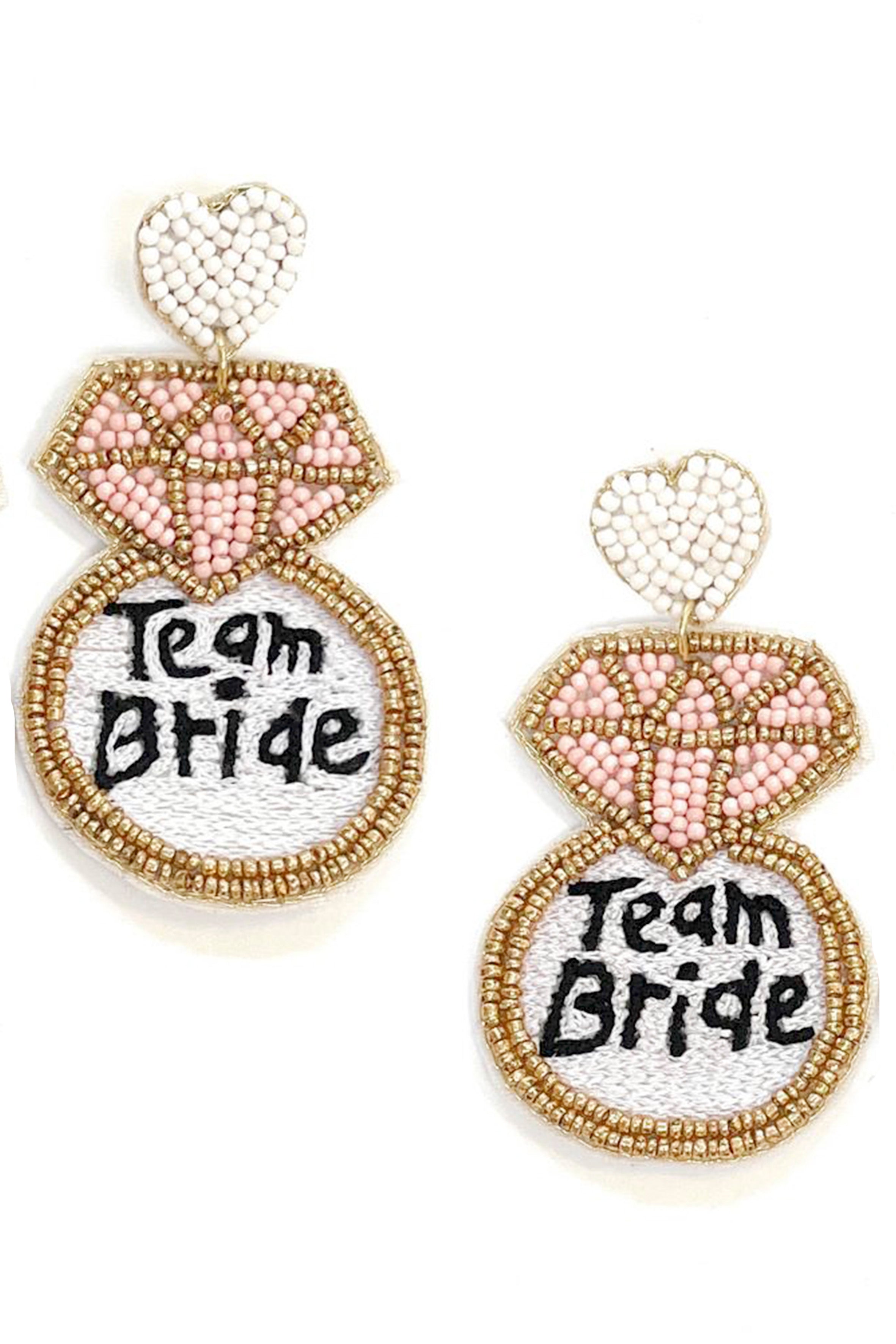 Pendientes de cuentas de semillas Team Bride E5980