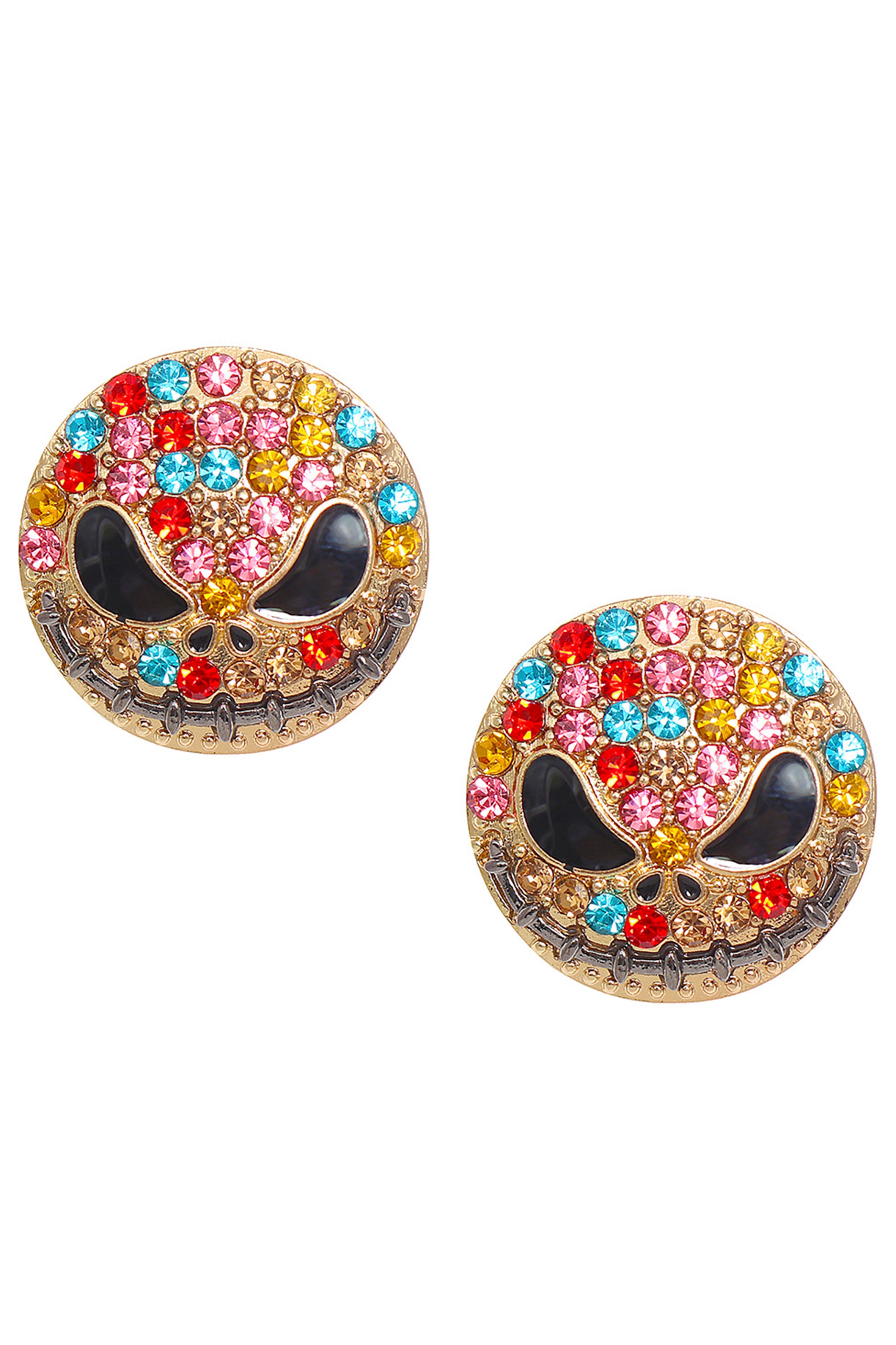 Demon Rhinestone Stud Earrings E6012