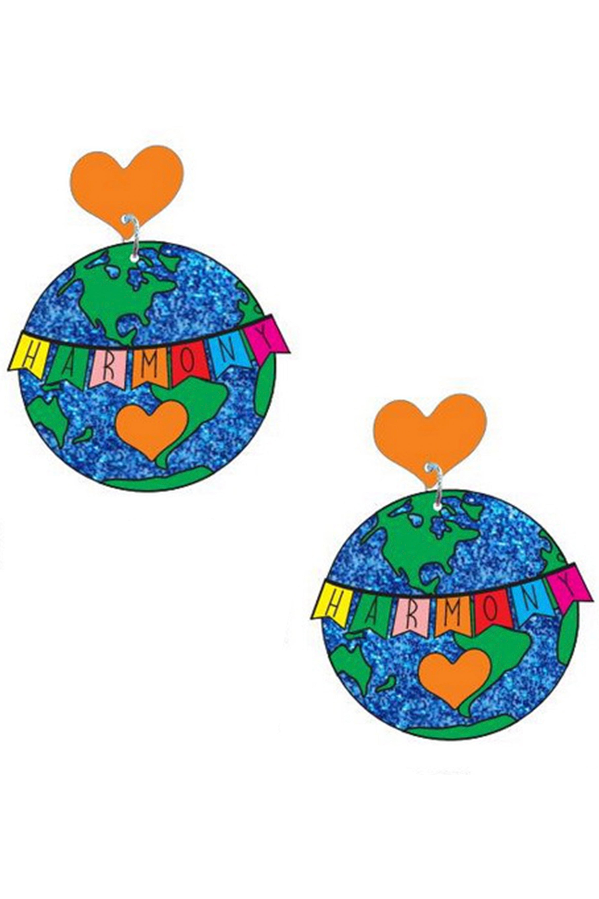 Pendientes acrílicos Harmony Earth E6059