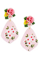 Floral Acrylic Earrings E6134