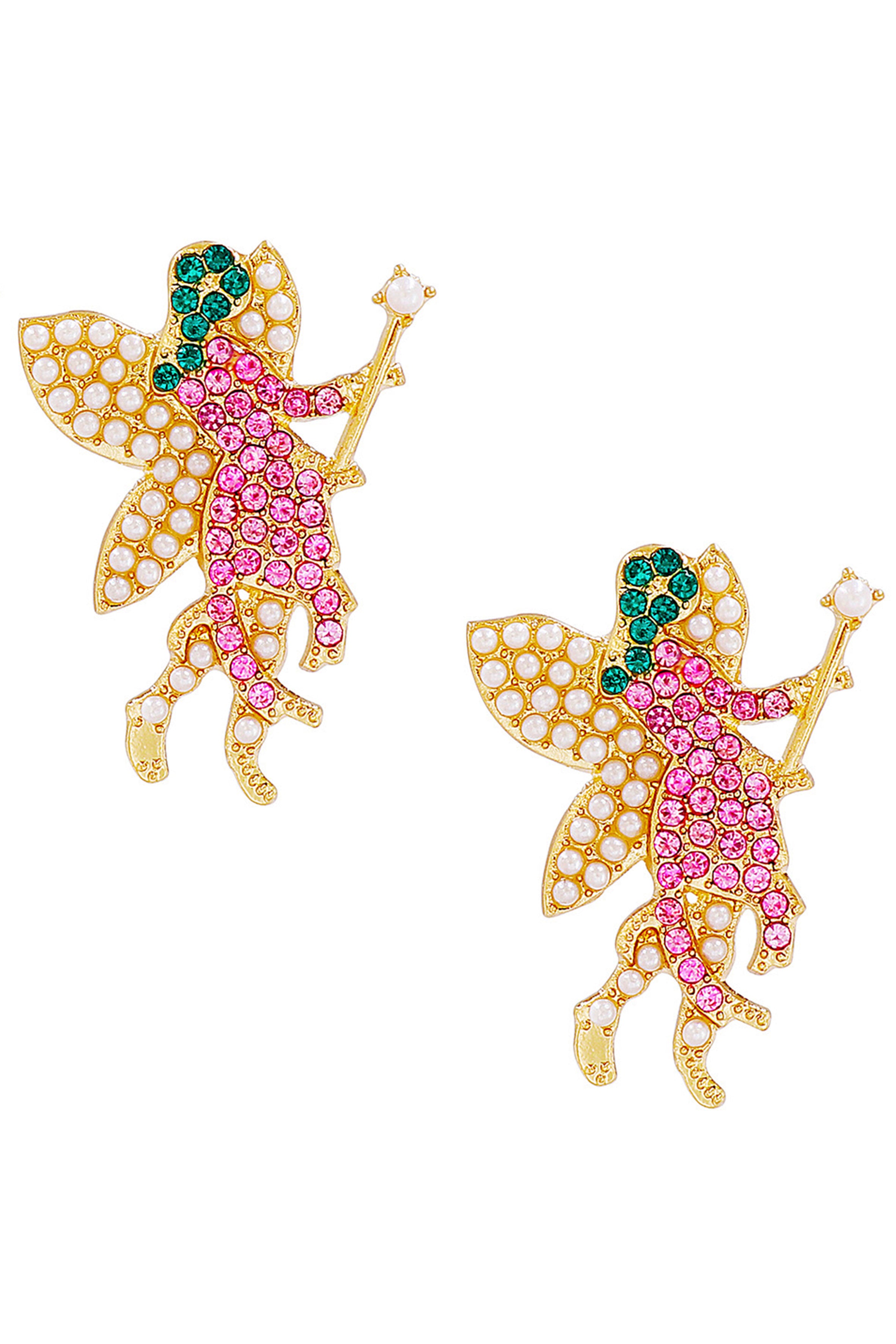 Elf Rhinestone Earrings E6135