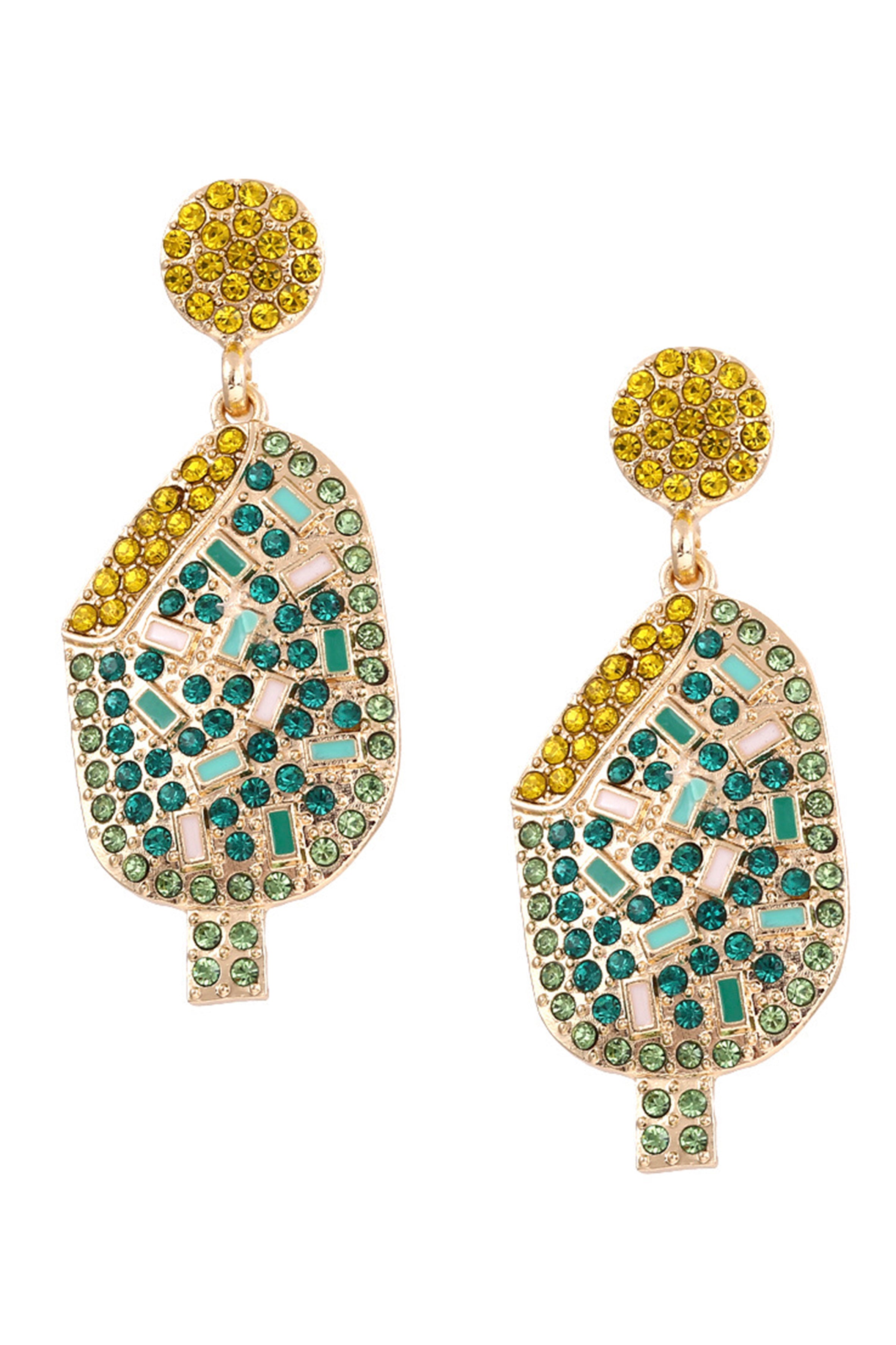 Pendientes de helado con diamantes de imitación E6138