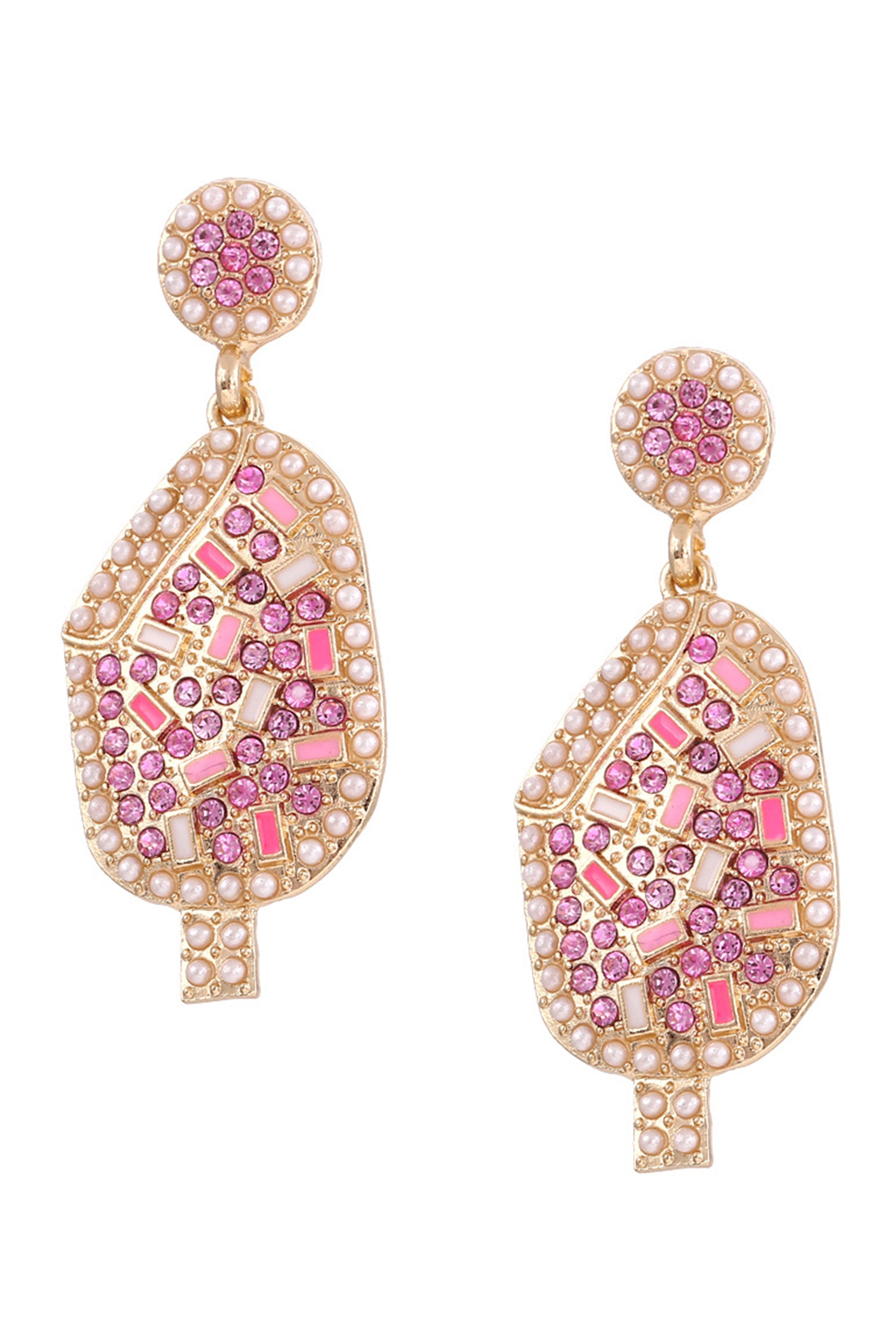 Pendientes de helado con diamantes de imitación E6138