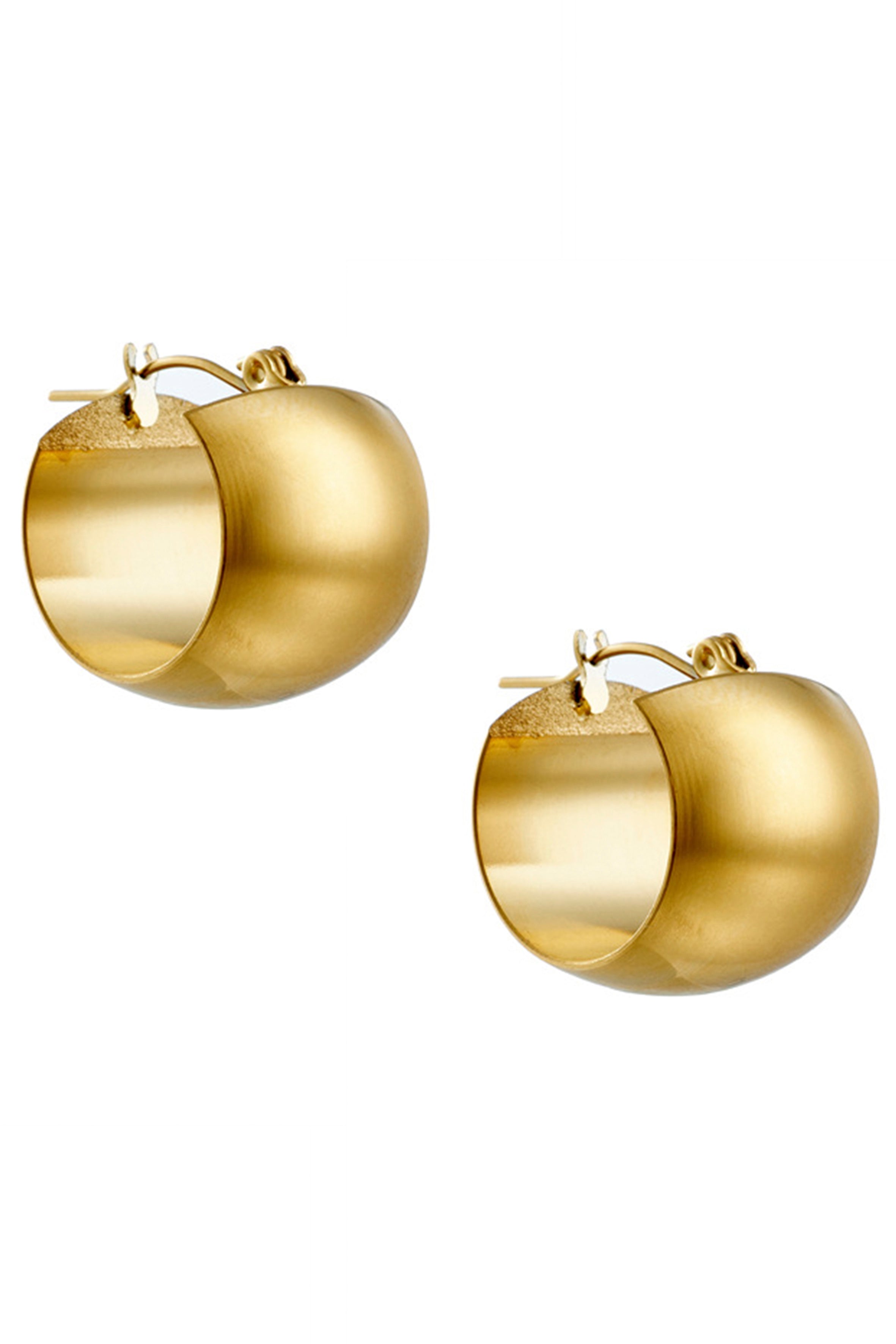 Ball Shaped Stainless Steel Hoop Earrings E6180