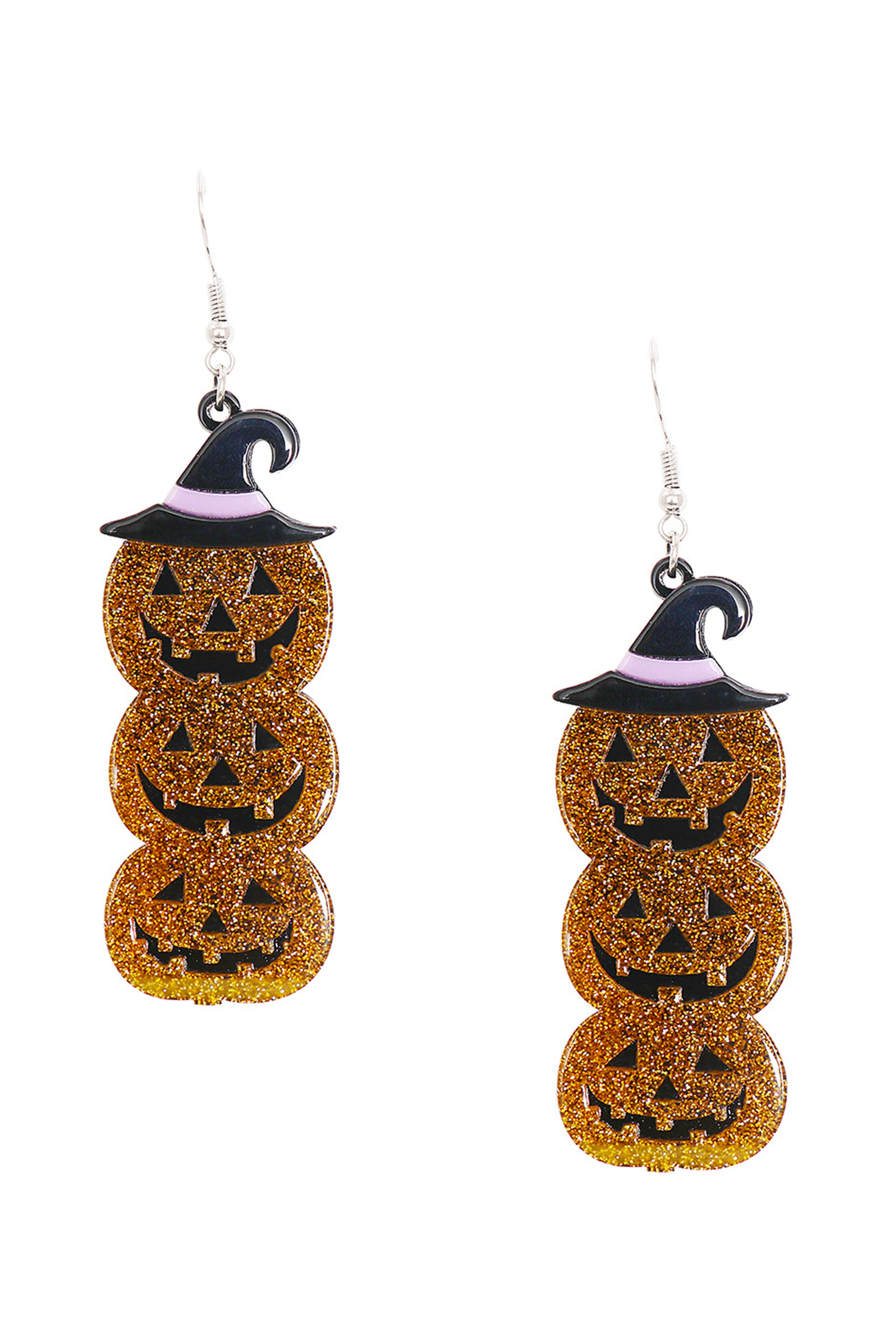 Pumpkin Acrylic Earrings E6262