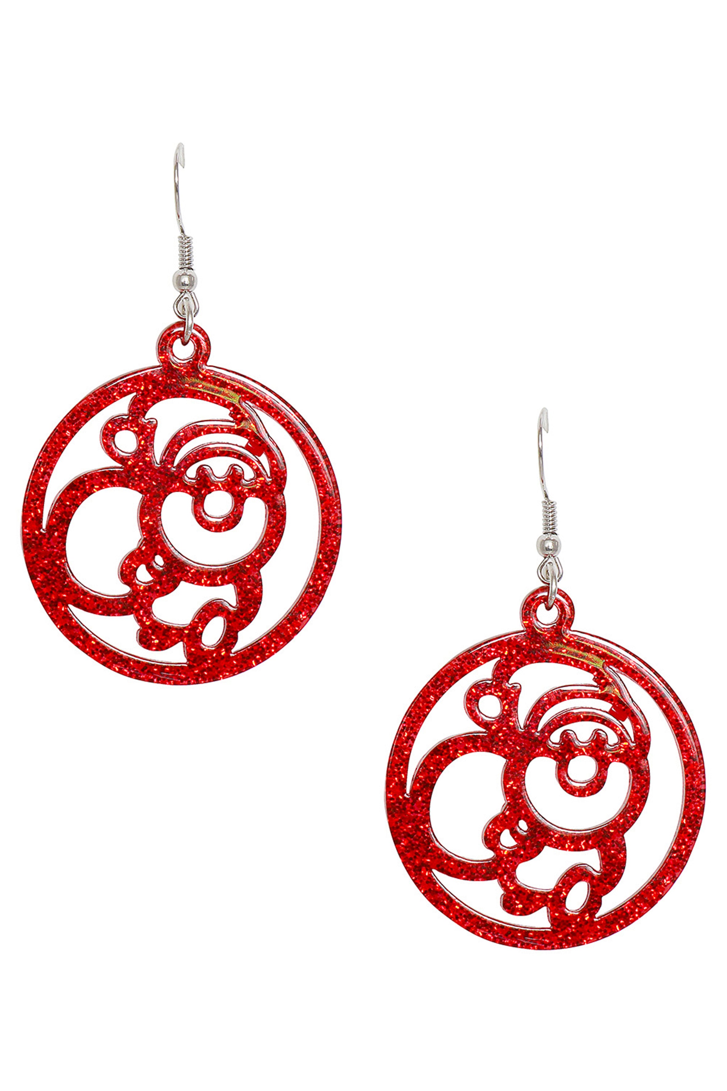 Pendientes acrílicos de Papá Noel E6265