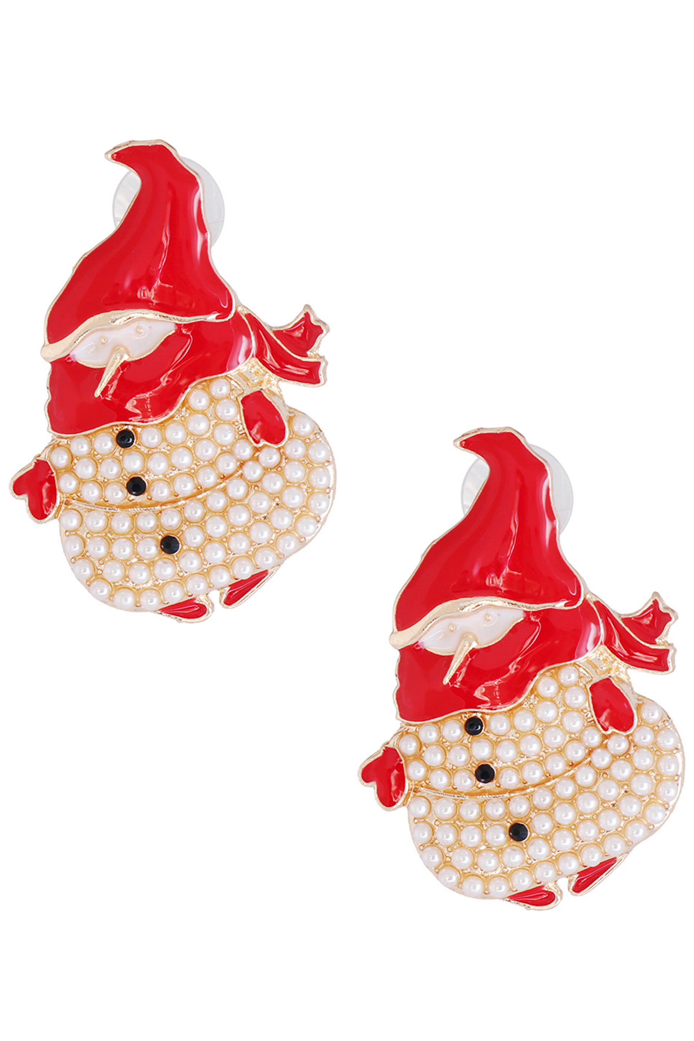 Pendientes de Papá Noel con diamantes de imitación E6275
