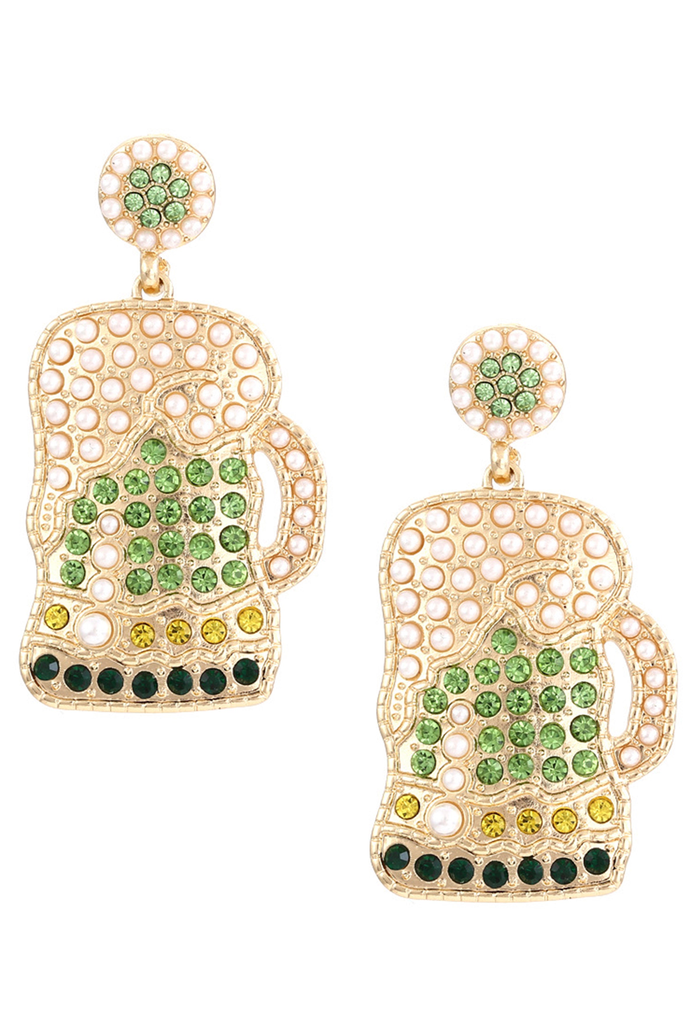 Beer Rhinestone Earrings E6295