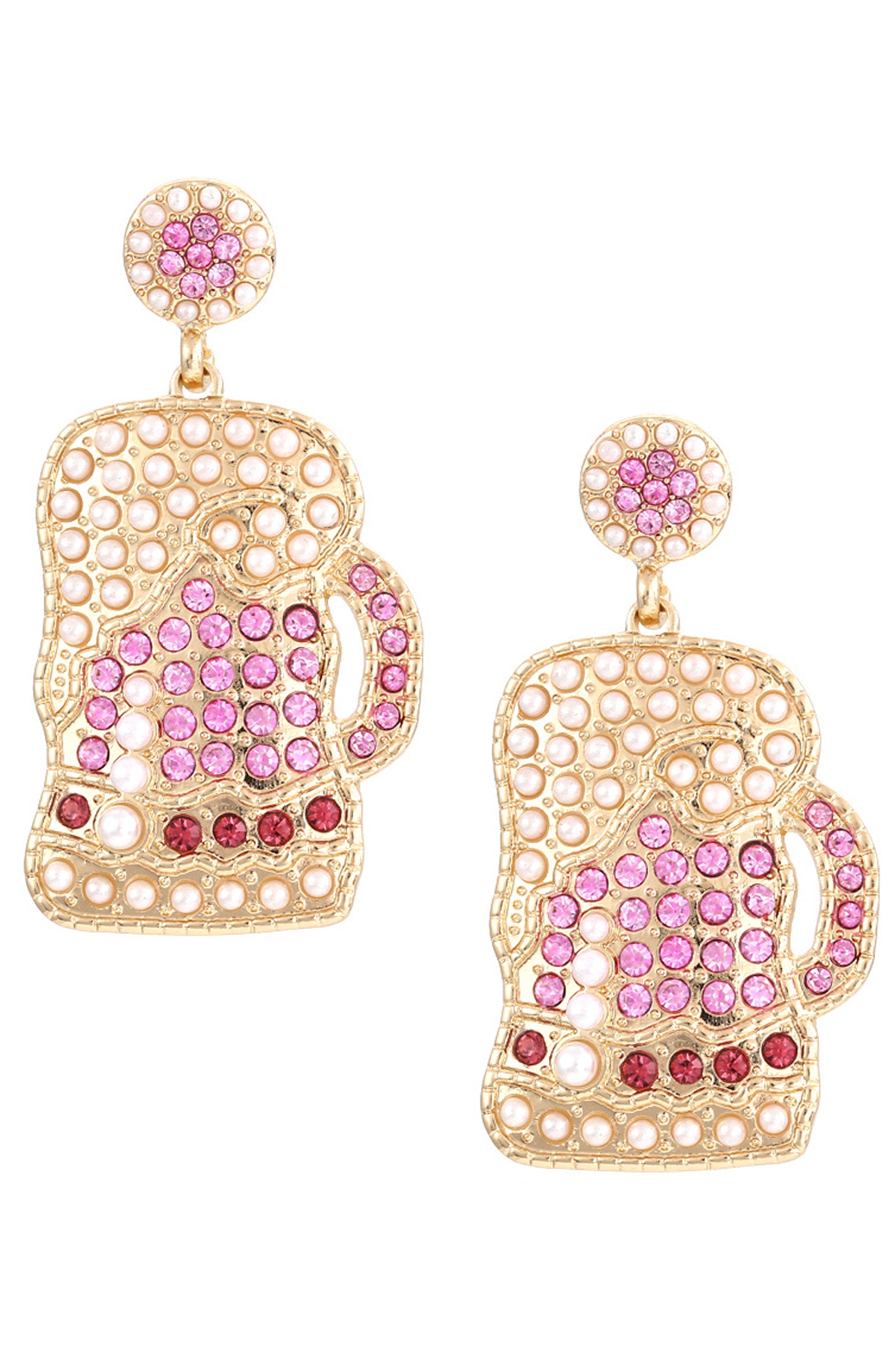 Beer Rhinestone Earrings E6295