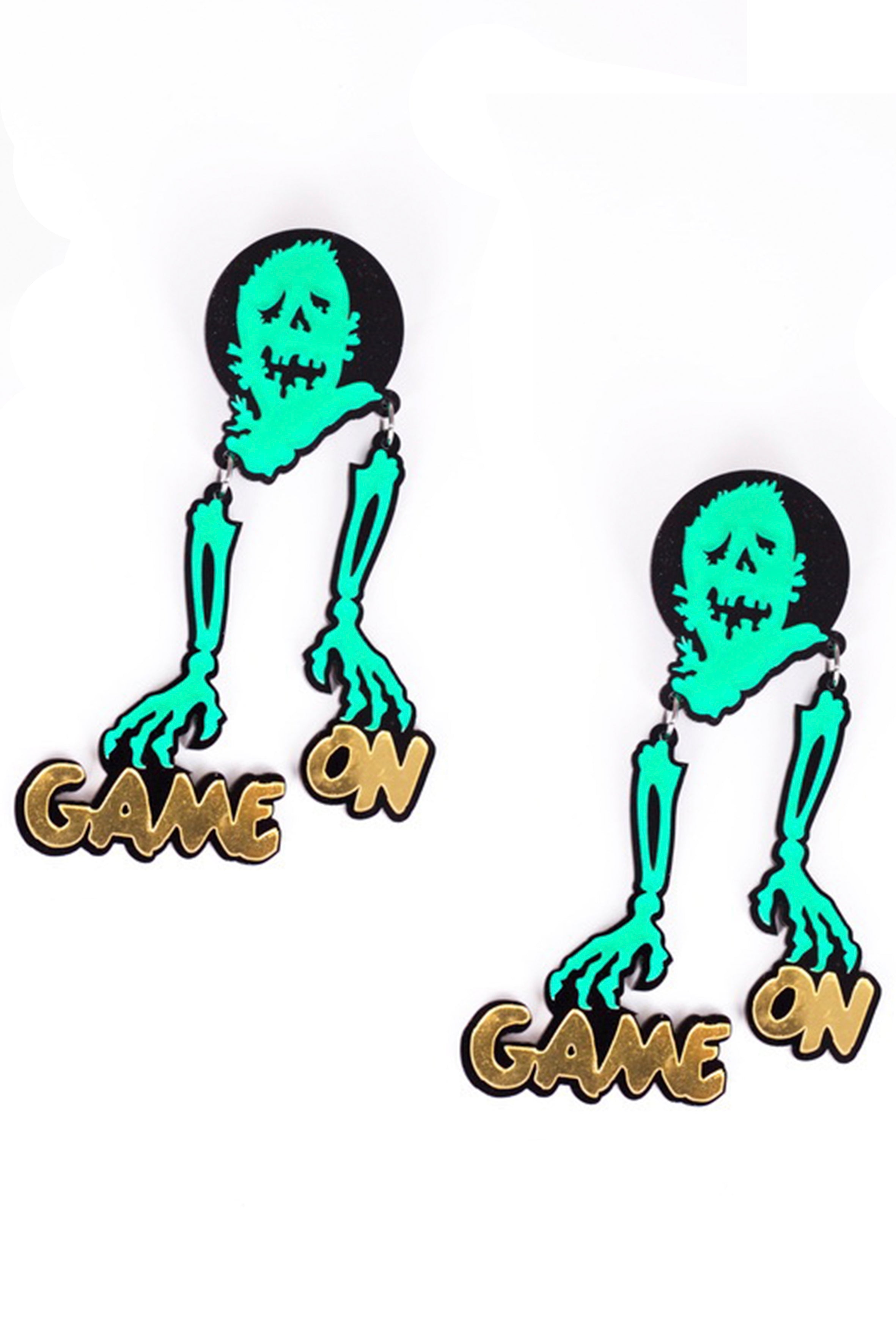 Pendientes acrílicos de zombis E6304