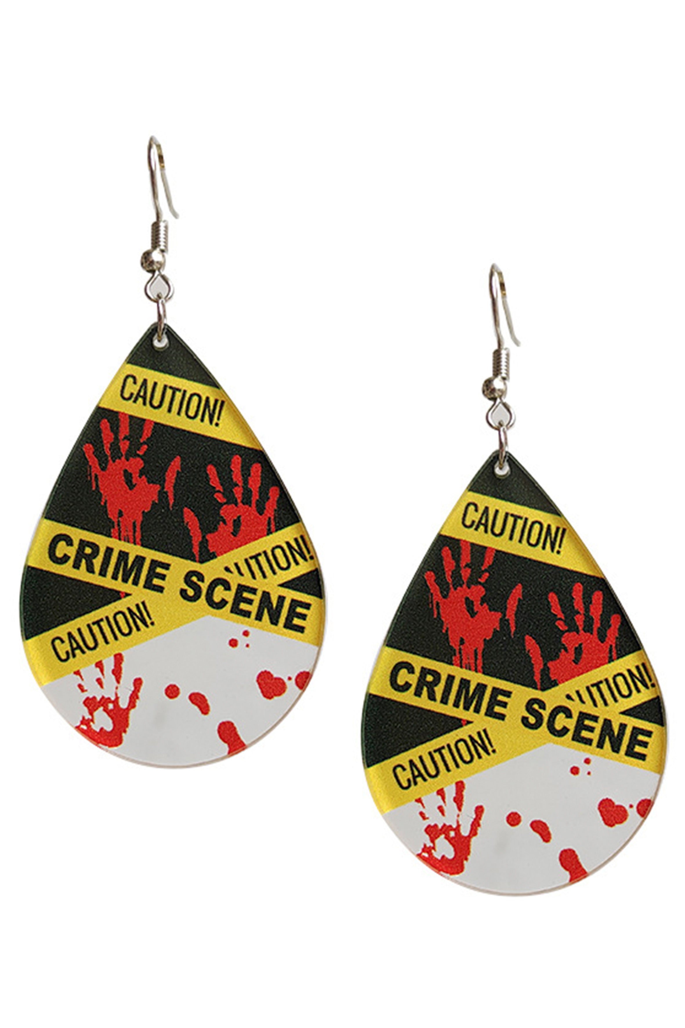 Horror Handprint Teardrop Shaped Earrings E6346