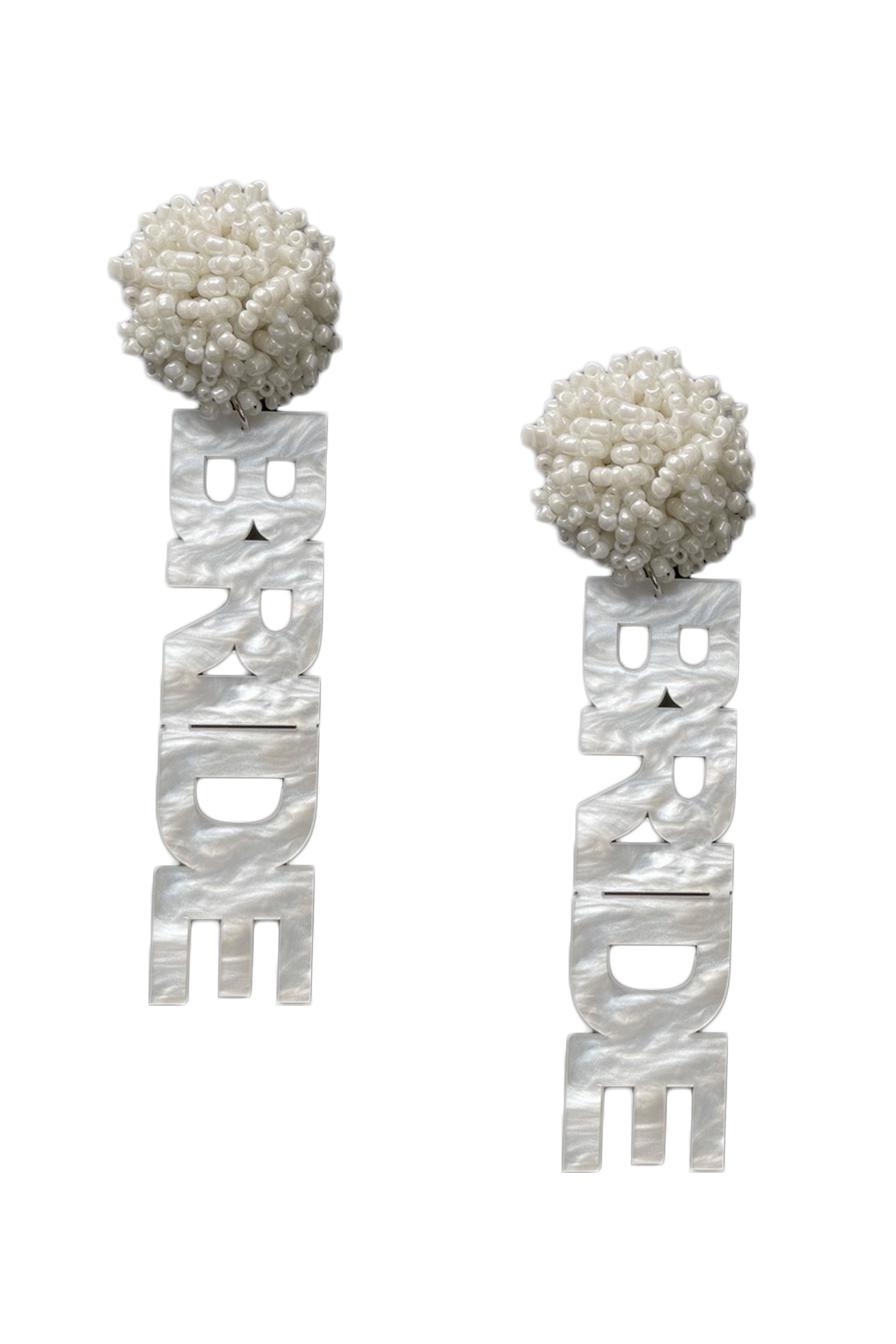 Pendientes de cuentas acrílicas BRIDE E6428