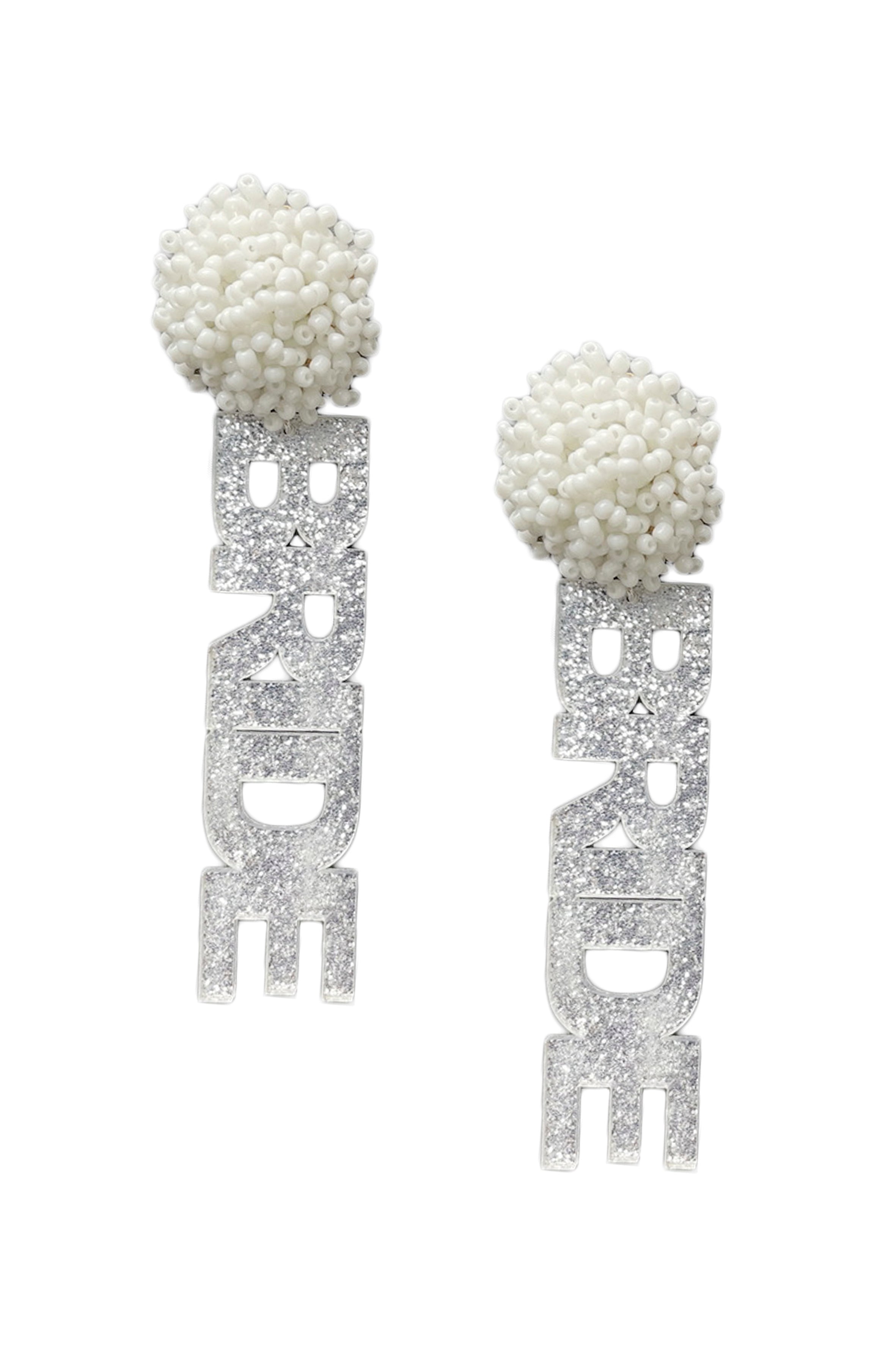 BRIDE Acrylic Seed Bead Earrings E6429