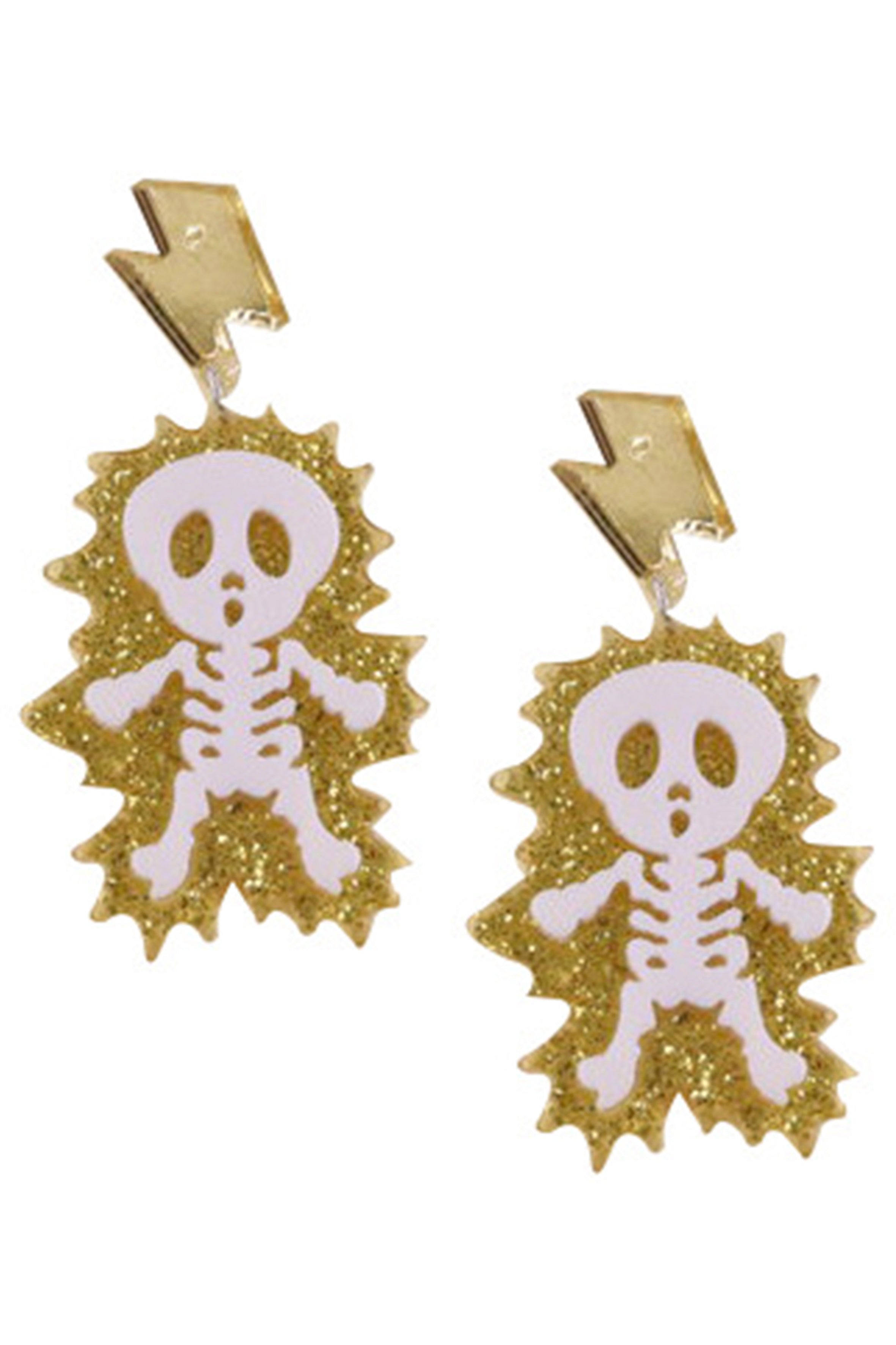 Shock Skeleton Acrylic Earrings E6487