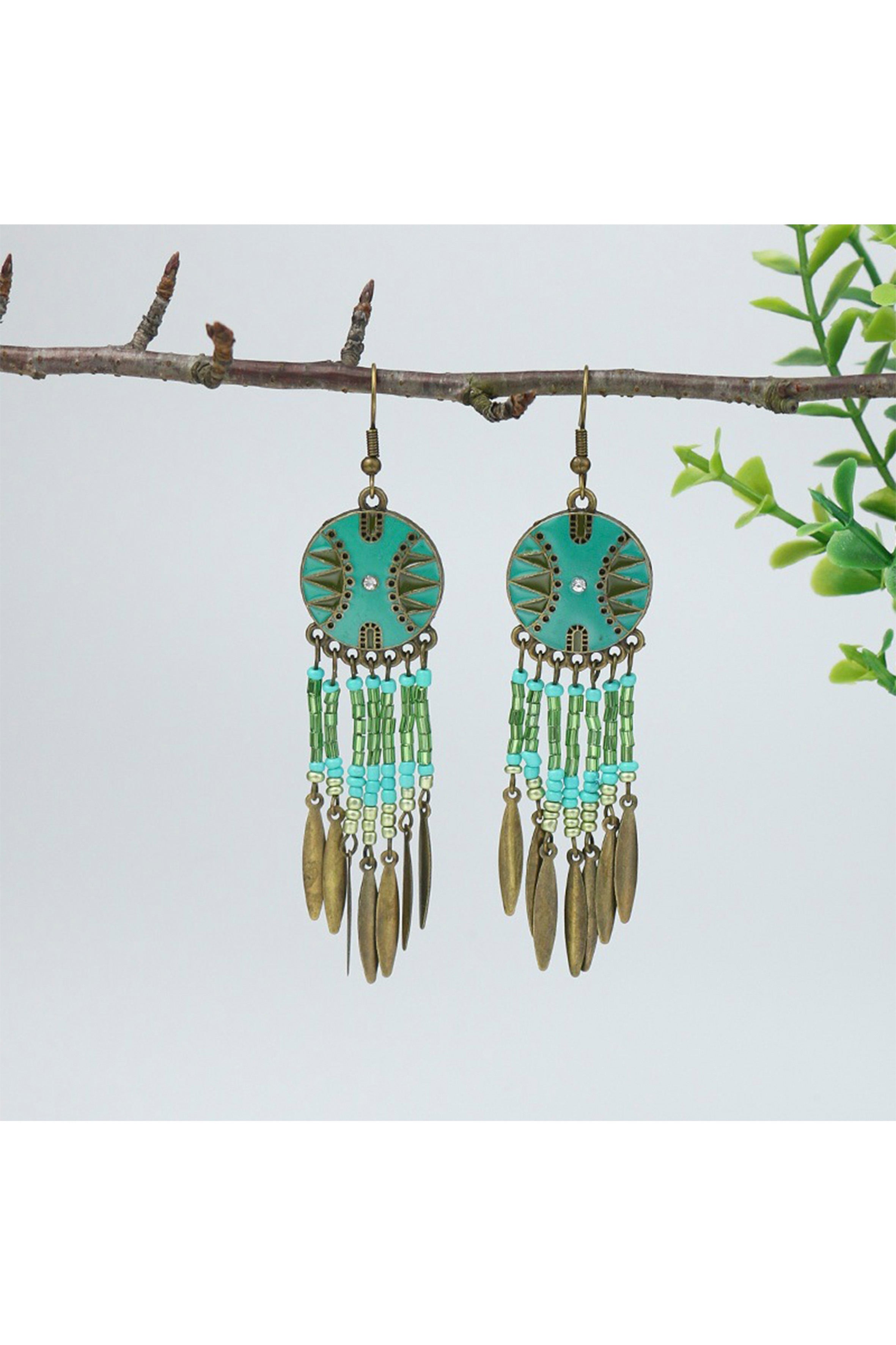 Dreamcatcher Tassel Alloy Earrings E6532