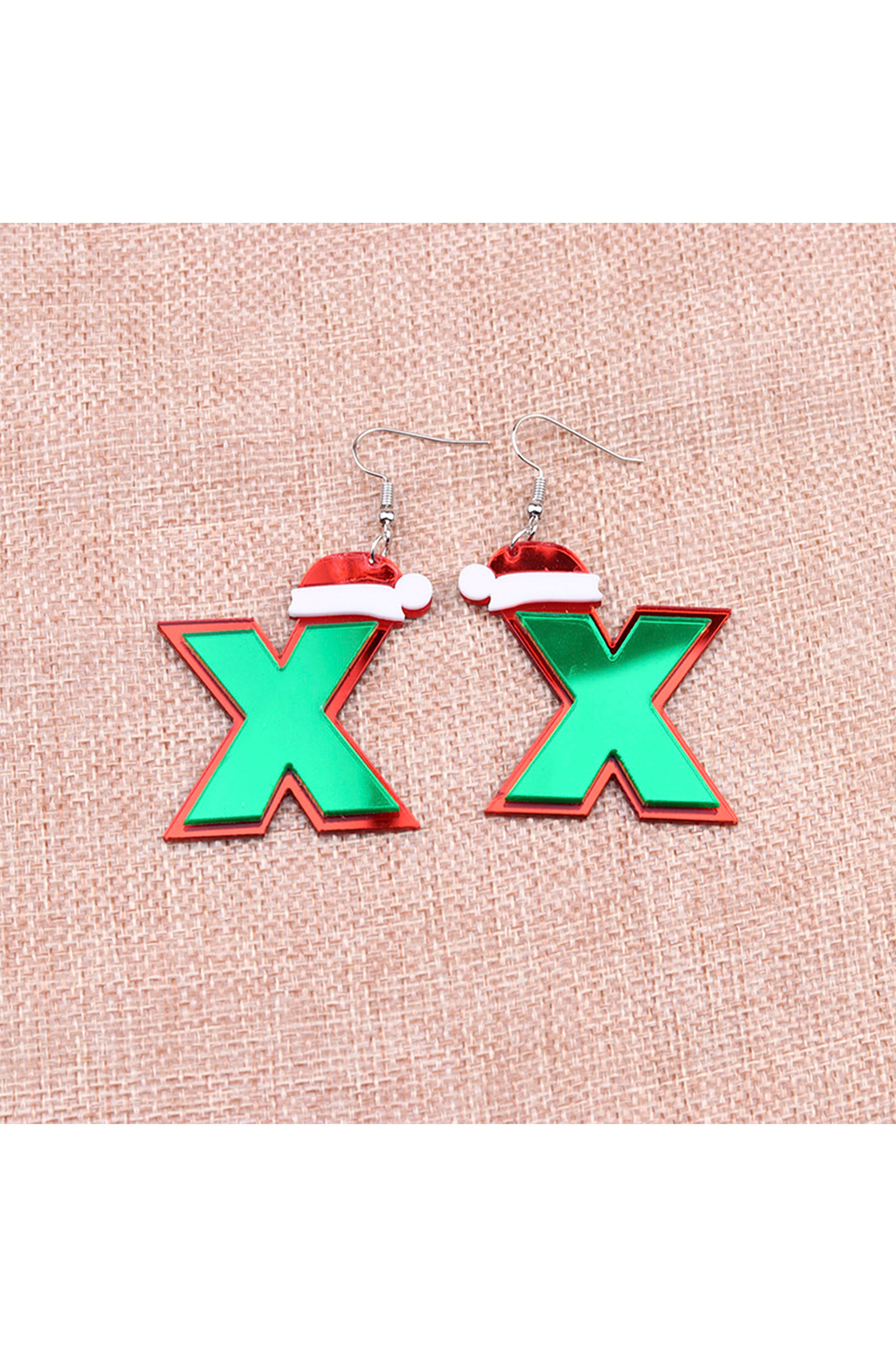 Pendientes acrílicos de muñeco de nieve navideño E6543