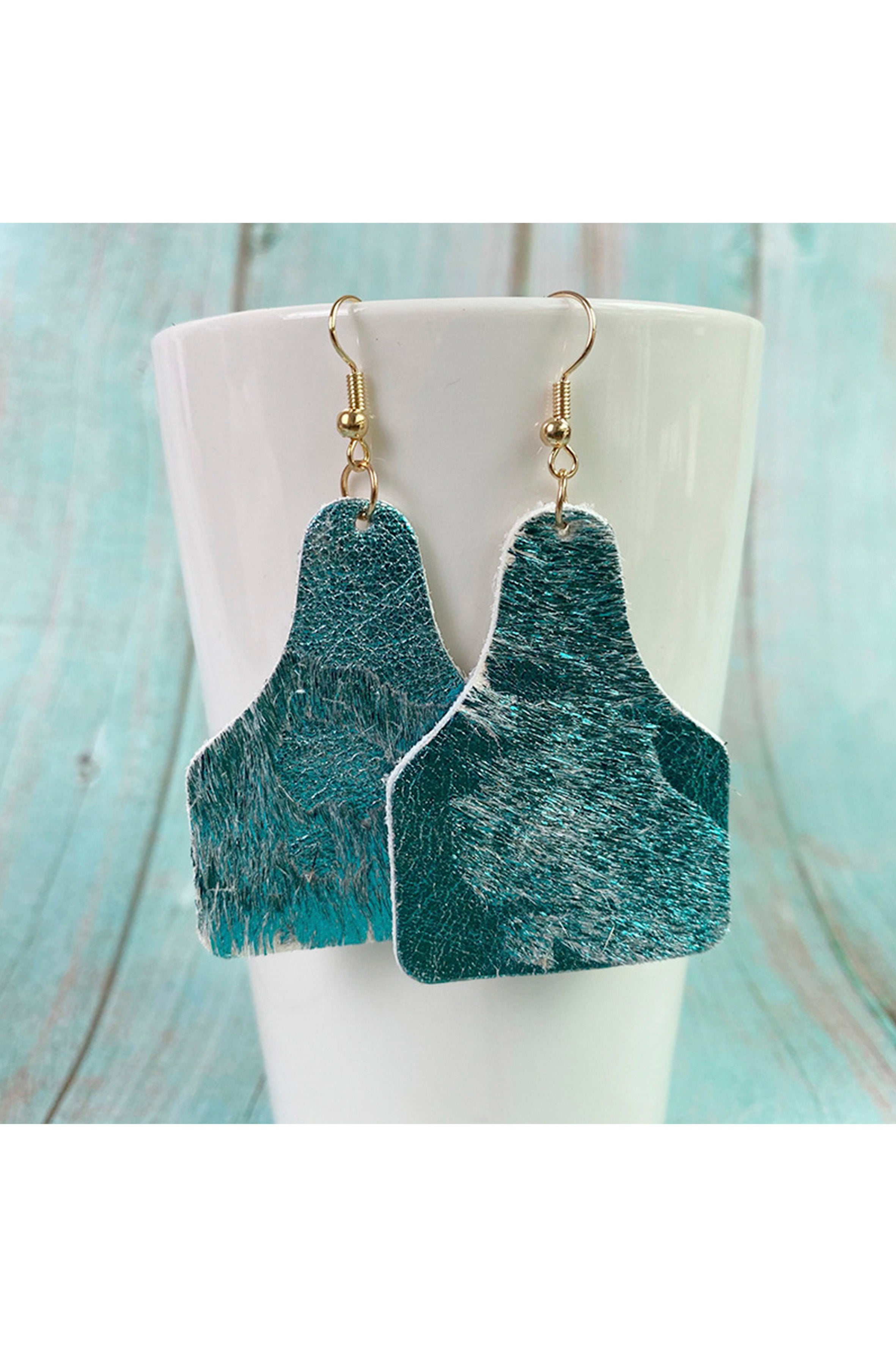 Pendientes de piel de vaca E6546