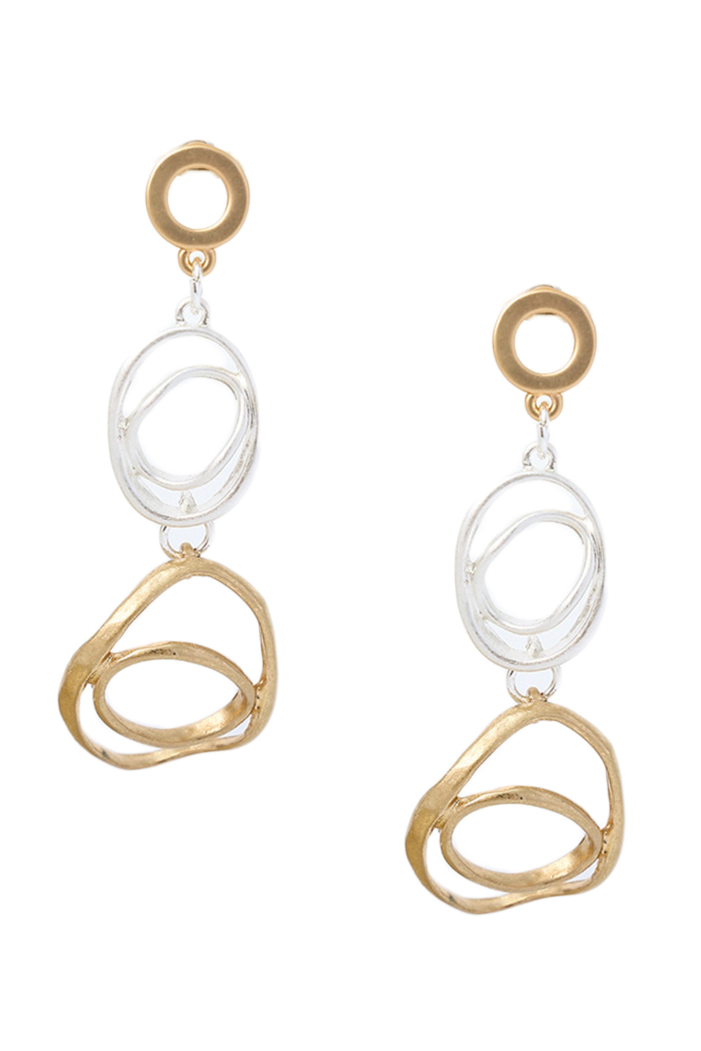 Pendientes de aleación con forma de aro circular E6603