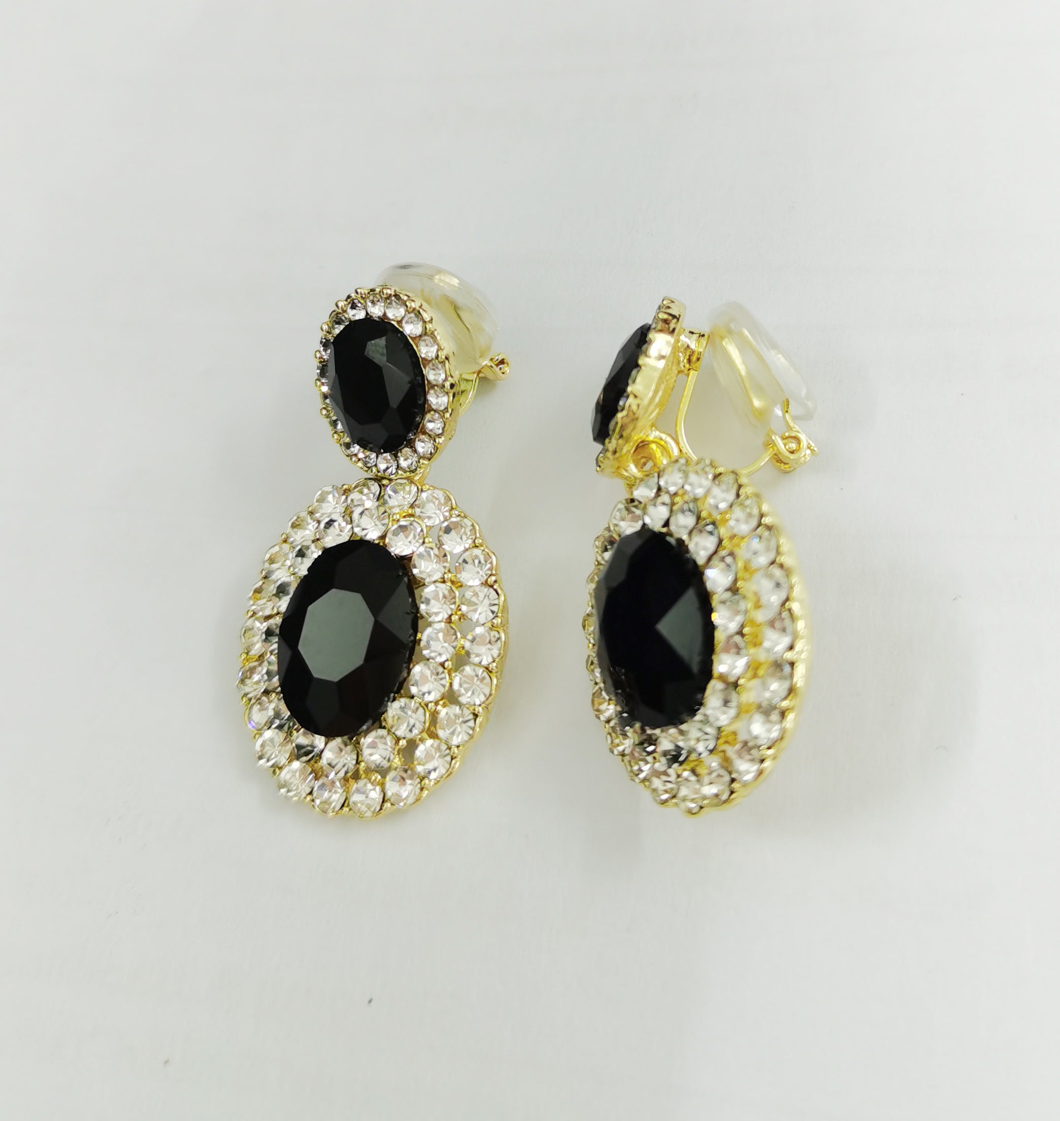Rhinestone Clip On Earrings E6642