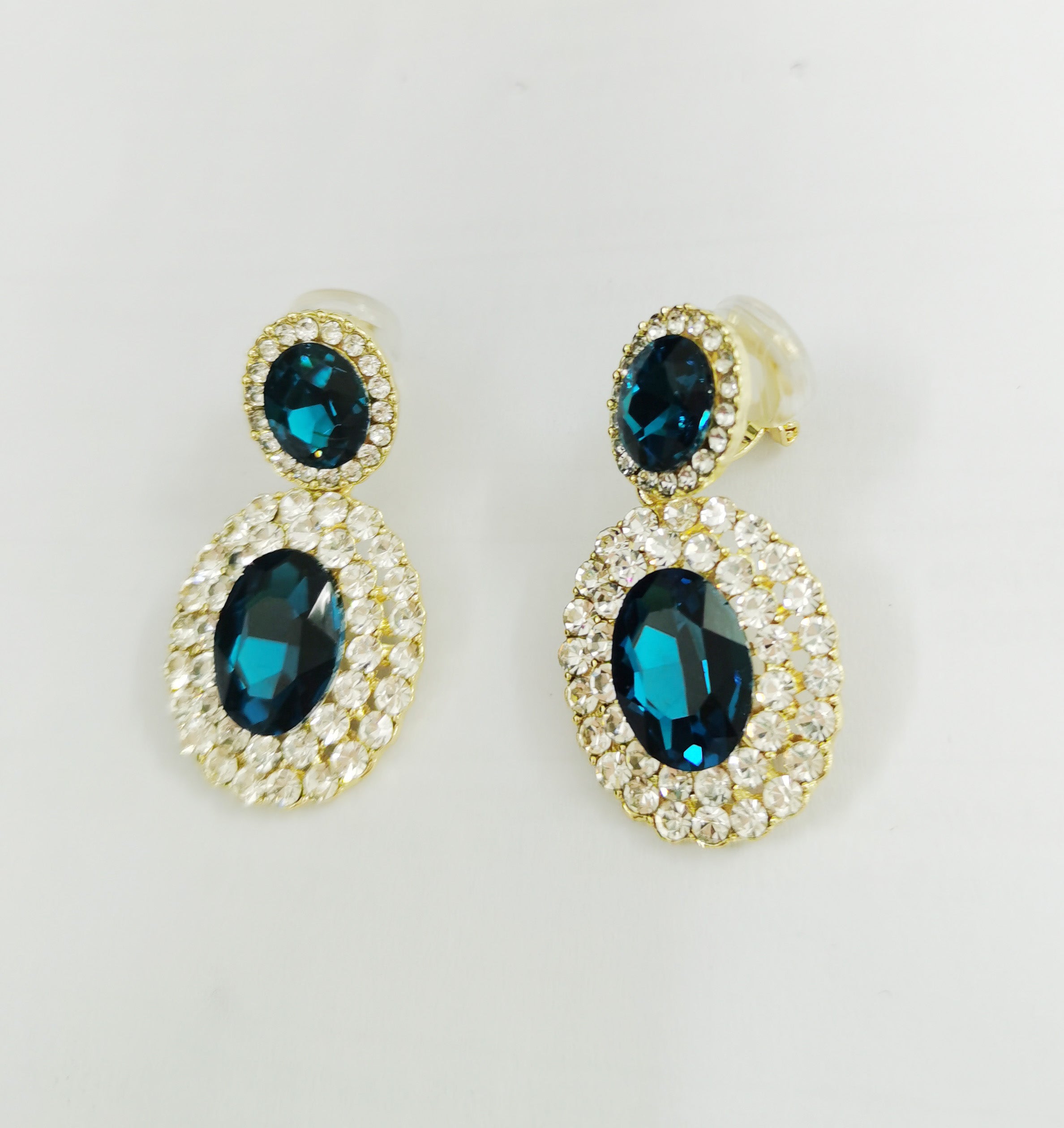Rhinestone Clip On Earrings E6642