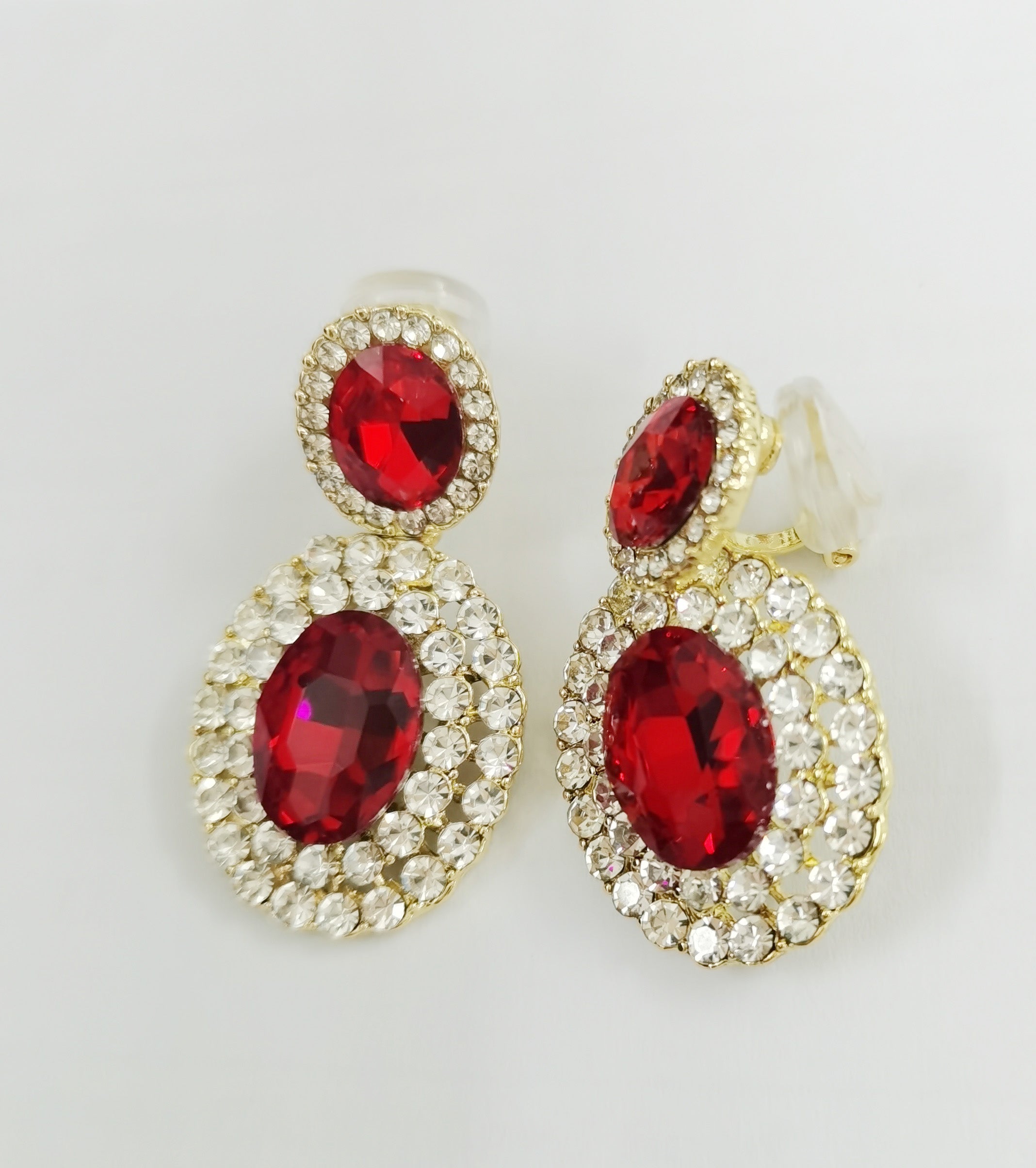 Rhinestone Clip On Earrings E6642