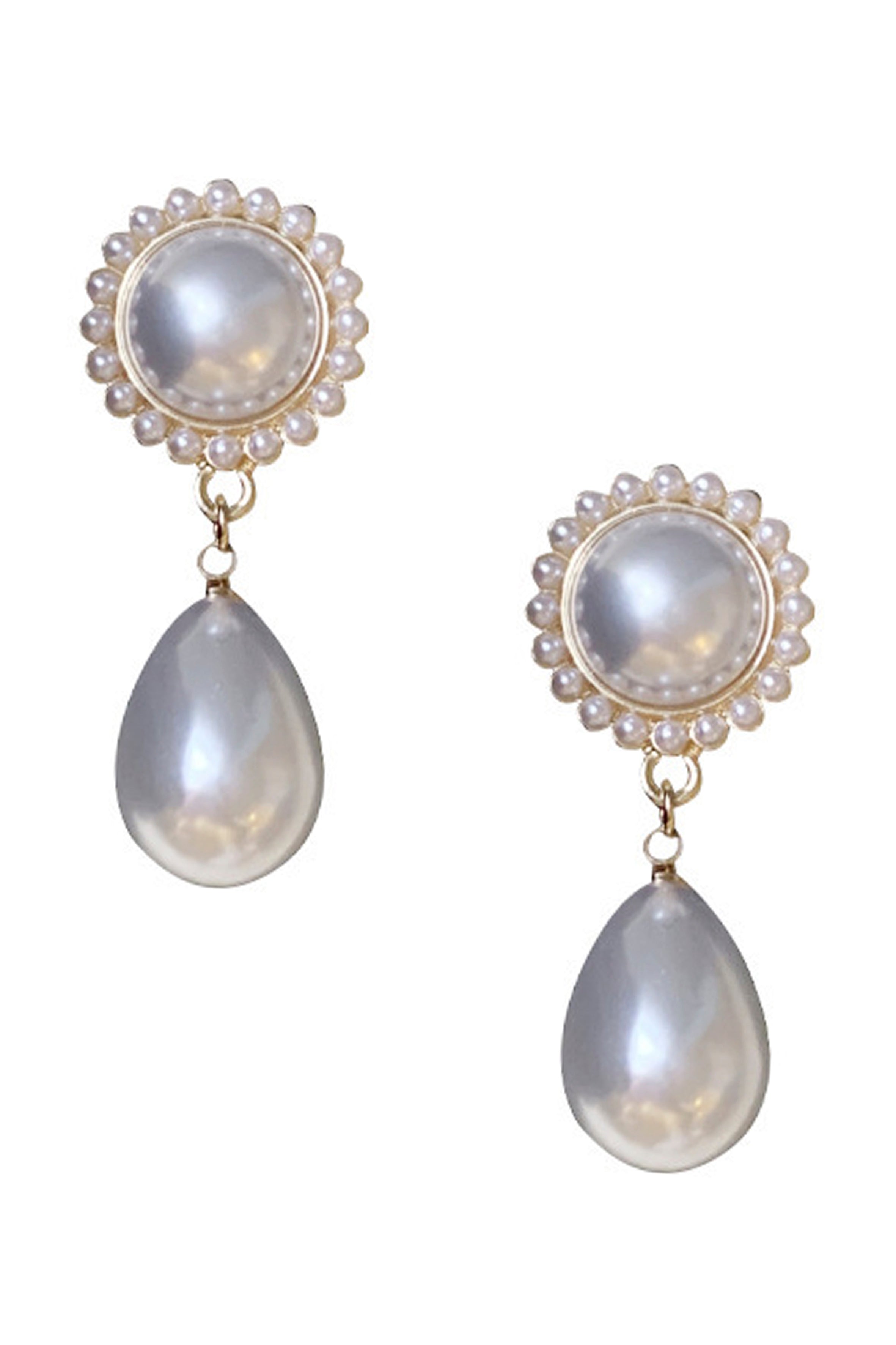 Pendientes de clip con perlas barrocas E6664